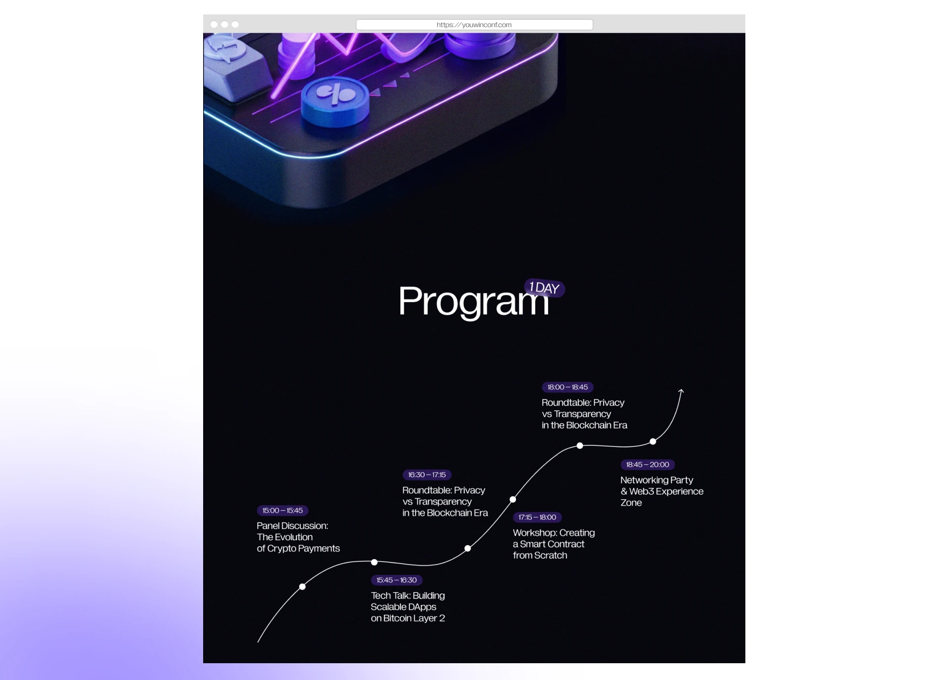 CRYPTO Conf Design — Изображение №7 — Интерфейсы, Брендинг на Dprofile