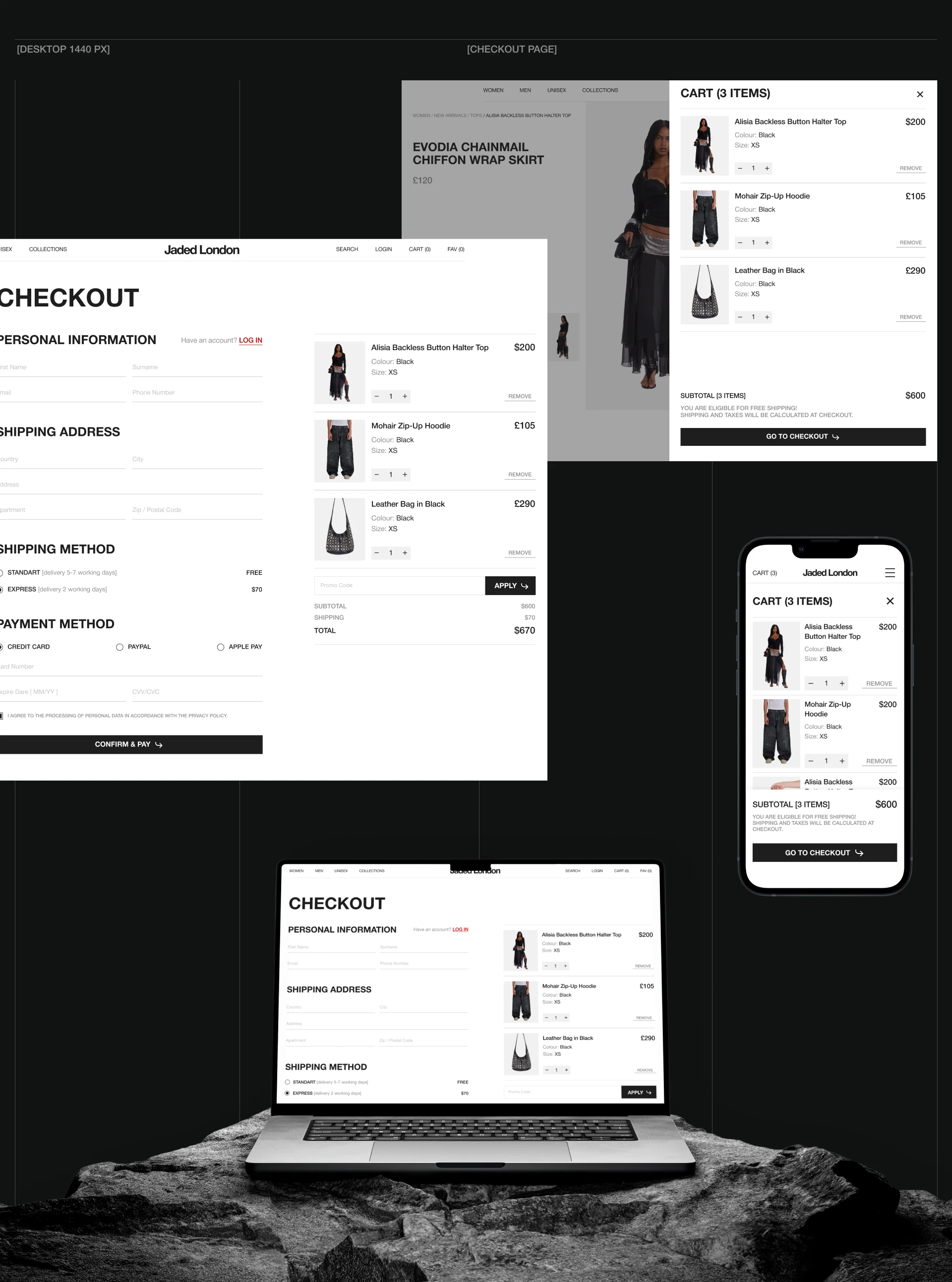 Jaded London | Интернет-магазин — Изображение №12 — Интерфейсы, Брендинг на Dprofile