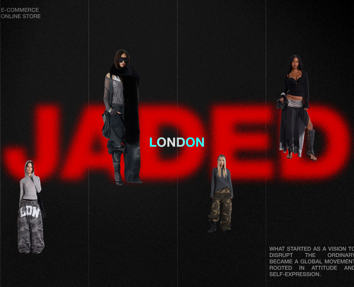 Jaded London | Интернет-магазин — Интерфейсы, Брендинг на Dprofile