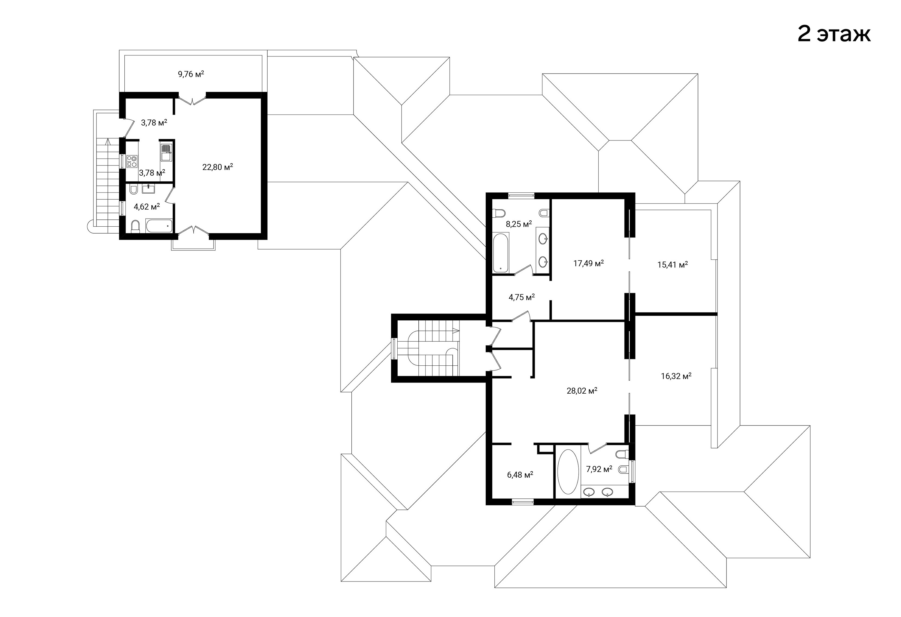 Отрисовка планировок. Поэтажные планы — Изображение №8 — Графика, Архитектура на Dprofile