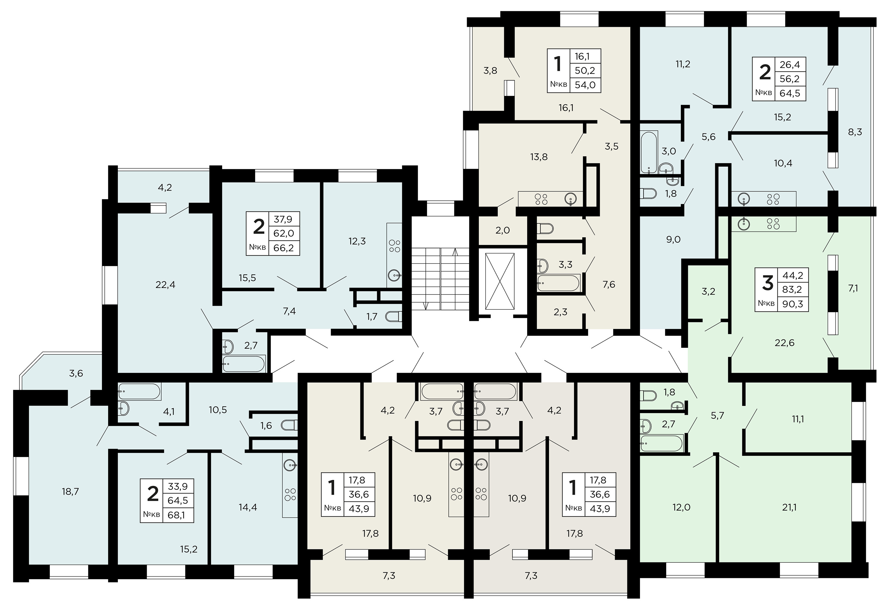 Отрисовка планировок. Поэтажные планы — Изображение №3 — Графика, Архитектура на Dprofile