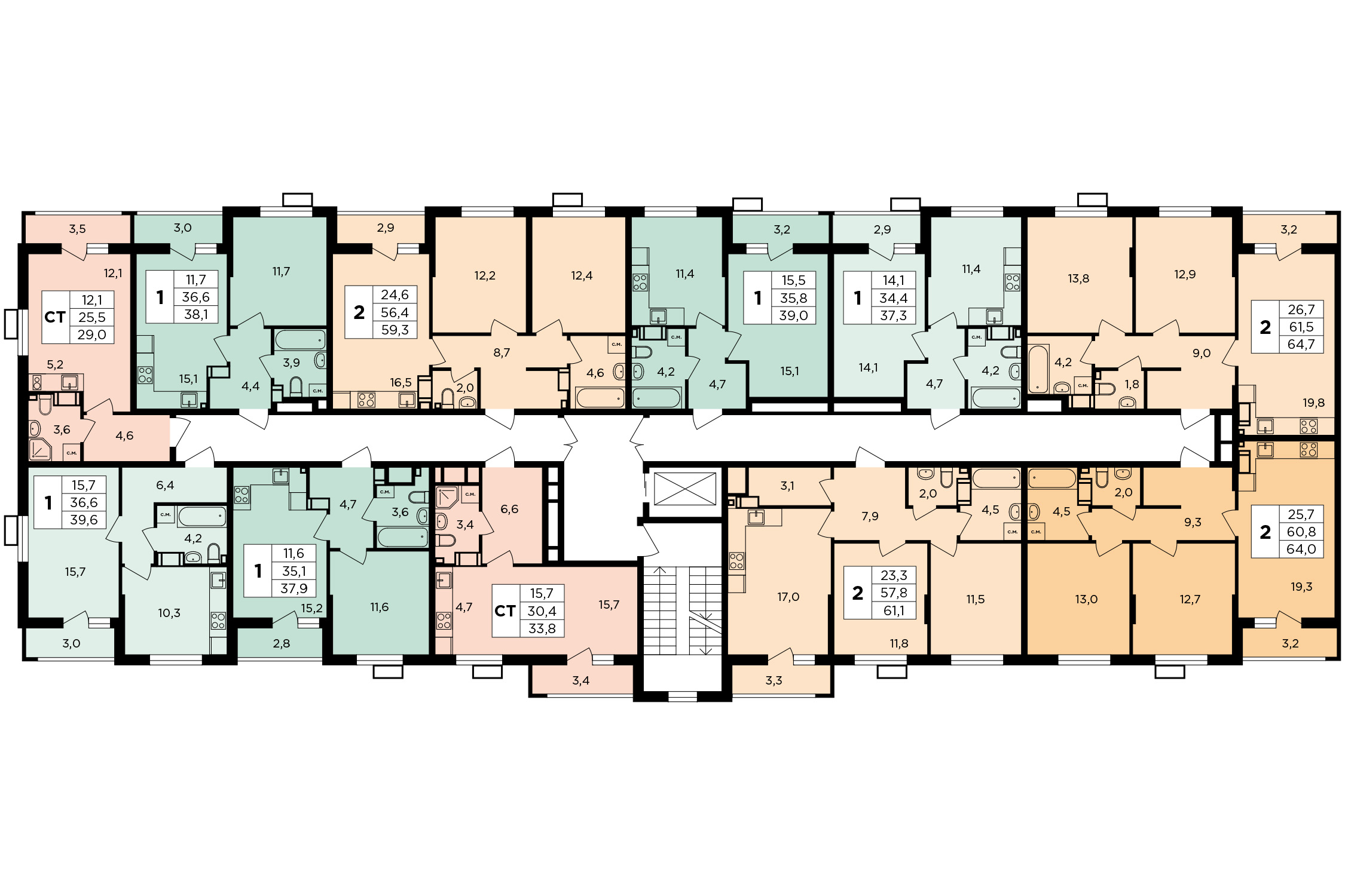 Отрисовка планировок. Поэтажные планы — Изображение №1 — Графика, Архитектура на Dprofile