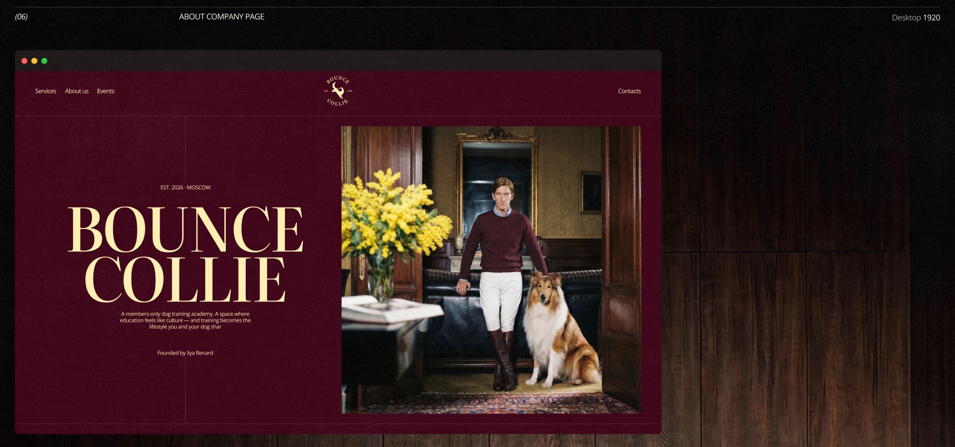 Bounce Collie | Dog Academy Website UI/UX — Изображение №14 — Интерфейсы, Брендинг на Dprofile