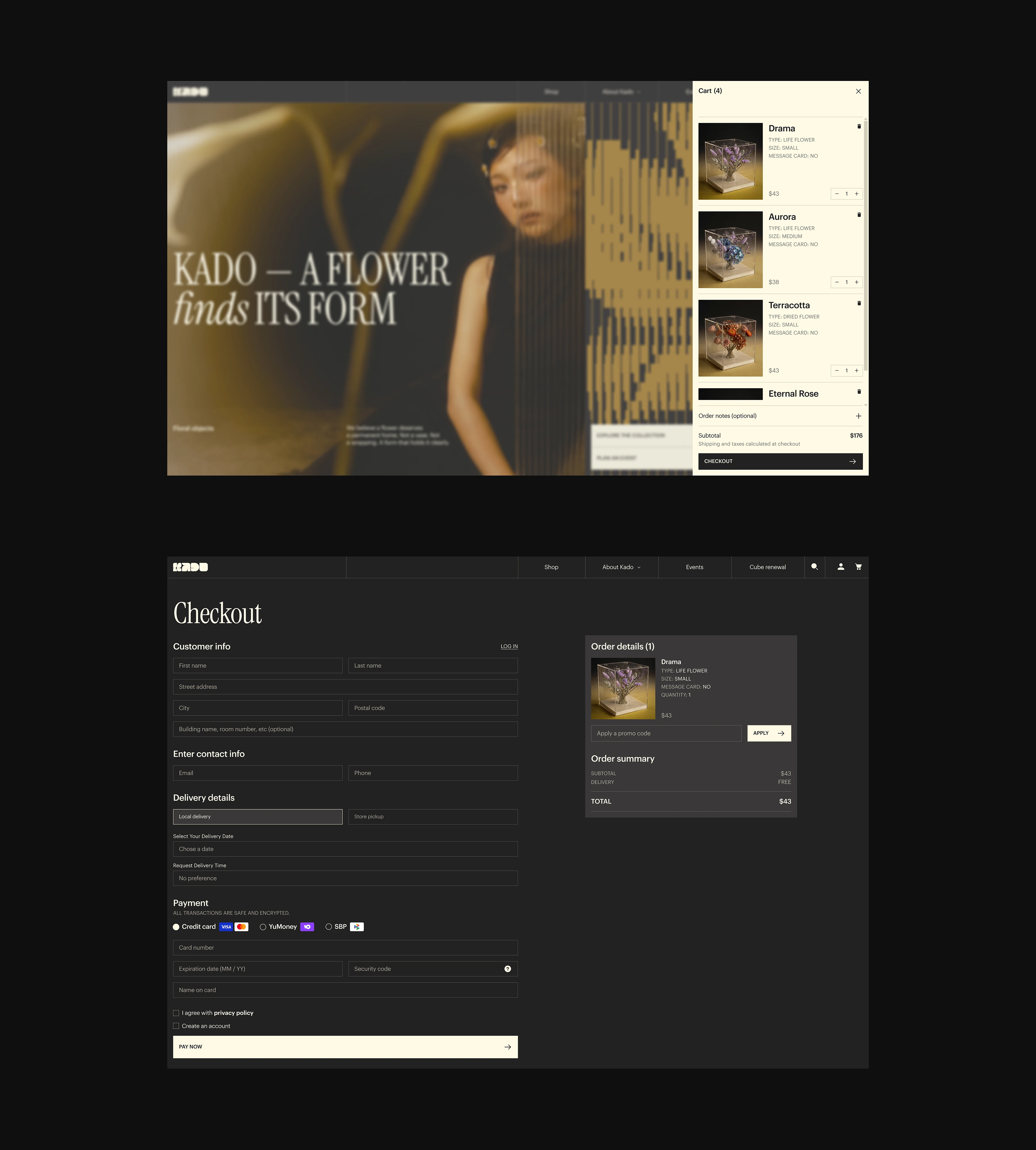 KADO — Floral Store | Web Design — Изображение №14 — Интерфейсы, Брендинг на Dprofile