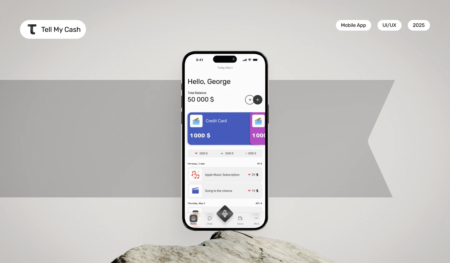 Tell My Cash | AI Powered Fintech App | UI/UX Design — Изображение №1 — Интерфейсы на Dprofile