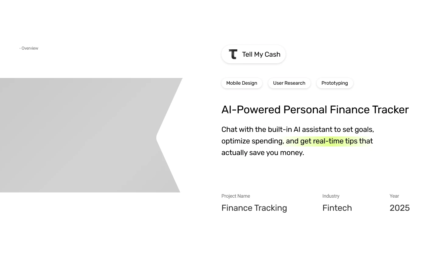 Tell My Cash | AI Powered Fintech App | UI/UX Design — Изображение №2 — Интерфейсы на Dprofile