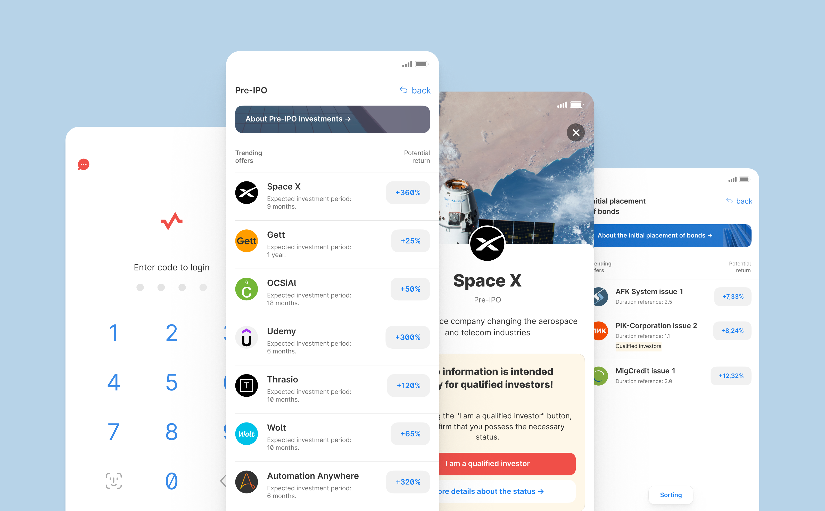 Интерфейс для инвестиционного приложения Finboard — Изображение №1 — Интерфейсы на Dprofile