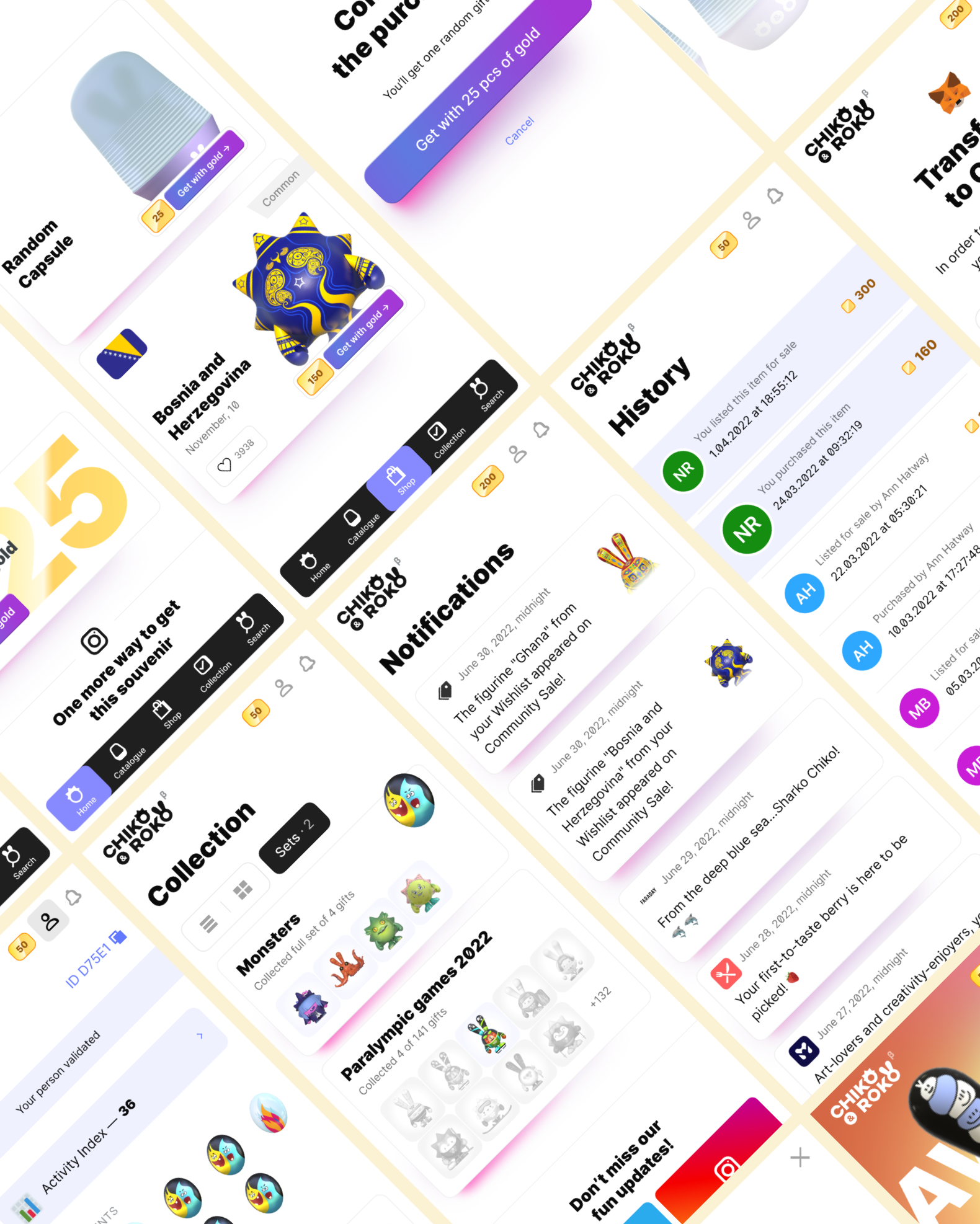 Онлайн-платформа для коллекционеров NFT-арт-игрушек. — Изображение №5 — Интерфейсы на Dprofile