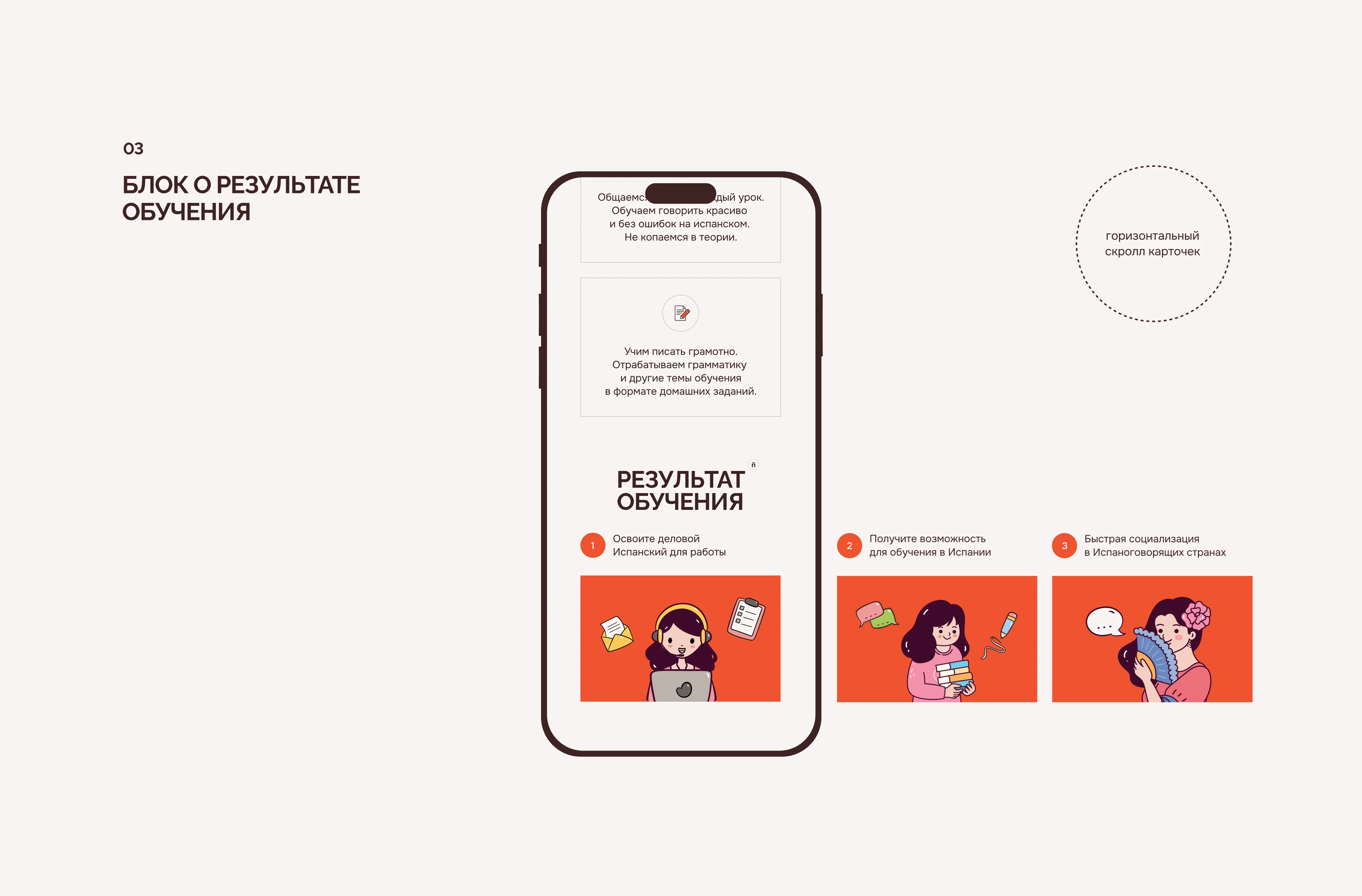 Лендинг для школы испанского языка — Изображение №5 — Интерфейсы на Dprofile