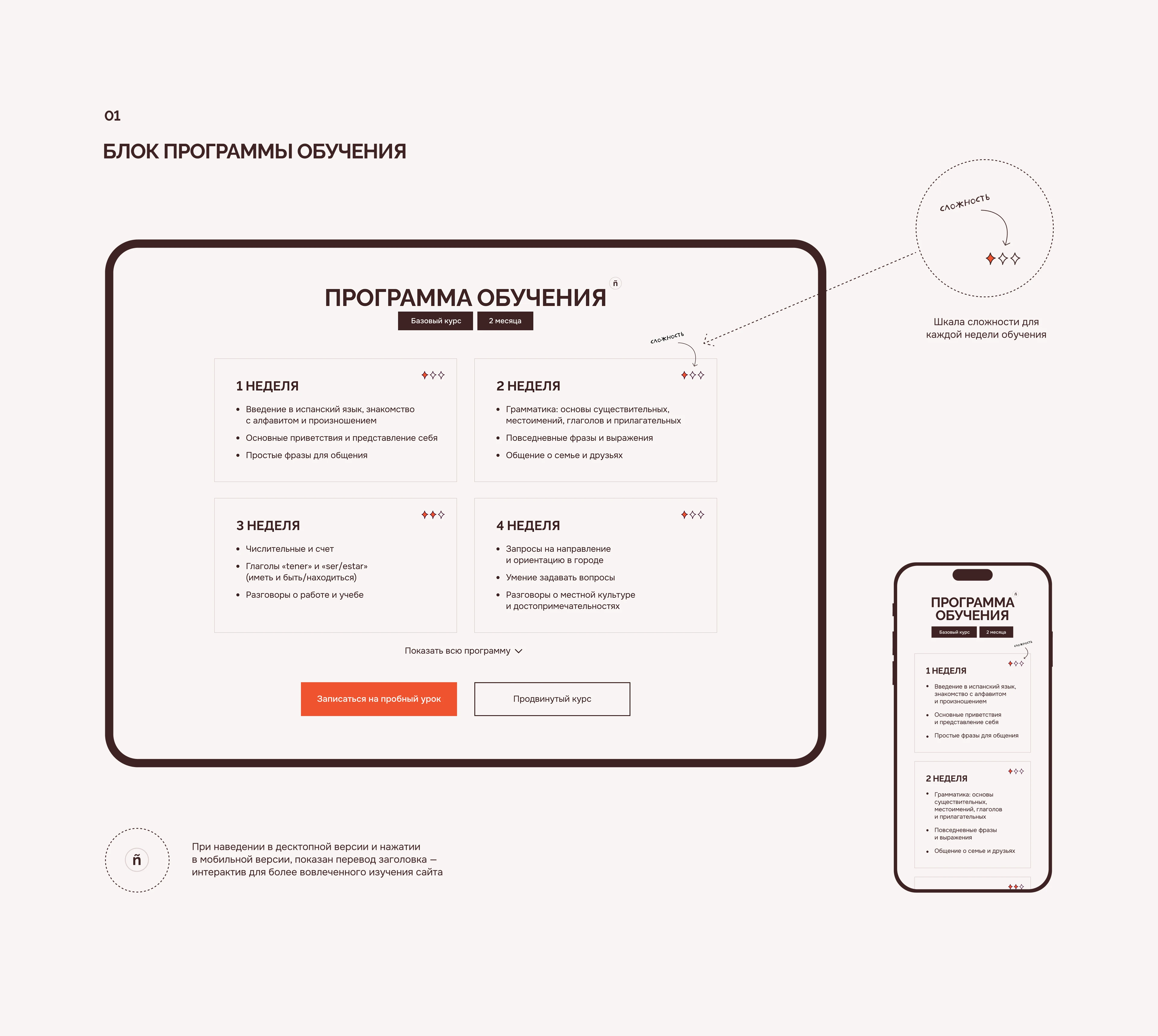 Лендинг для школы испанского языка — Изображение №3 — Интерфейсы на Dprofile