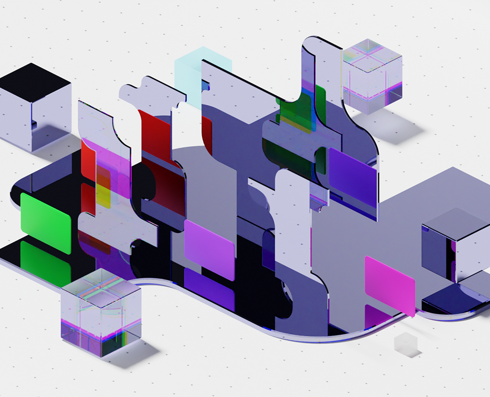 Fintech abstract 3D images — 3D на Dprofile