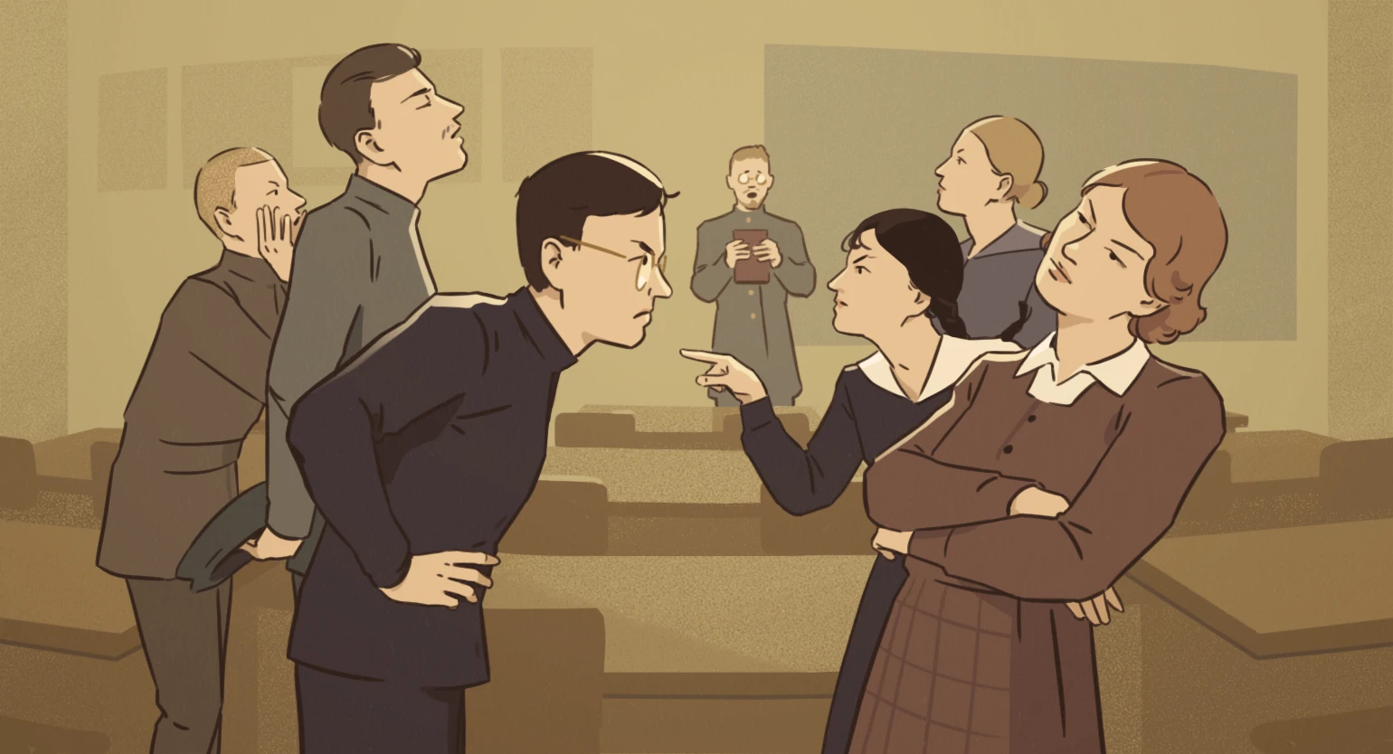 Иллюстрации к статьям: история образования / Skillbox Media — Изображение №3 — Иллюстрация, Графика на Dprofile