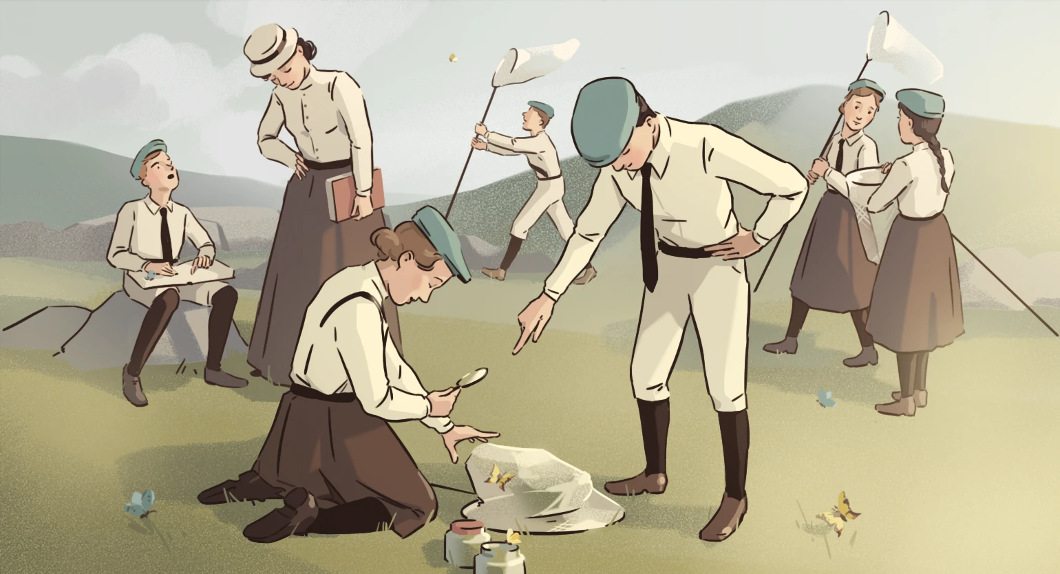 Иллюстрации к статьям: история образования / Skillbox Media — Изображение №6 — Иллюстрация, Графика на Dprofile