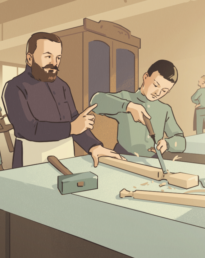 Иллюстрации к статьям: история образования / Skillbox Media — Изображение №12 — Иллюстрация, Графика на Dprofile