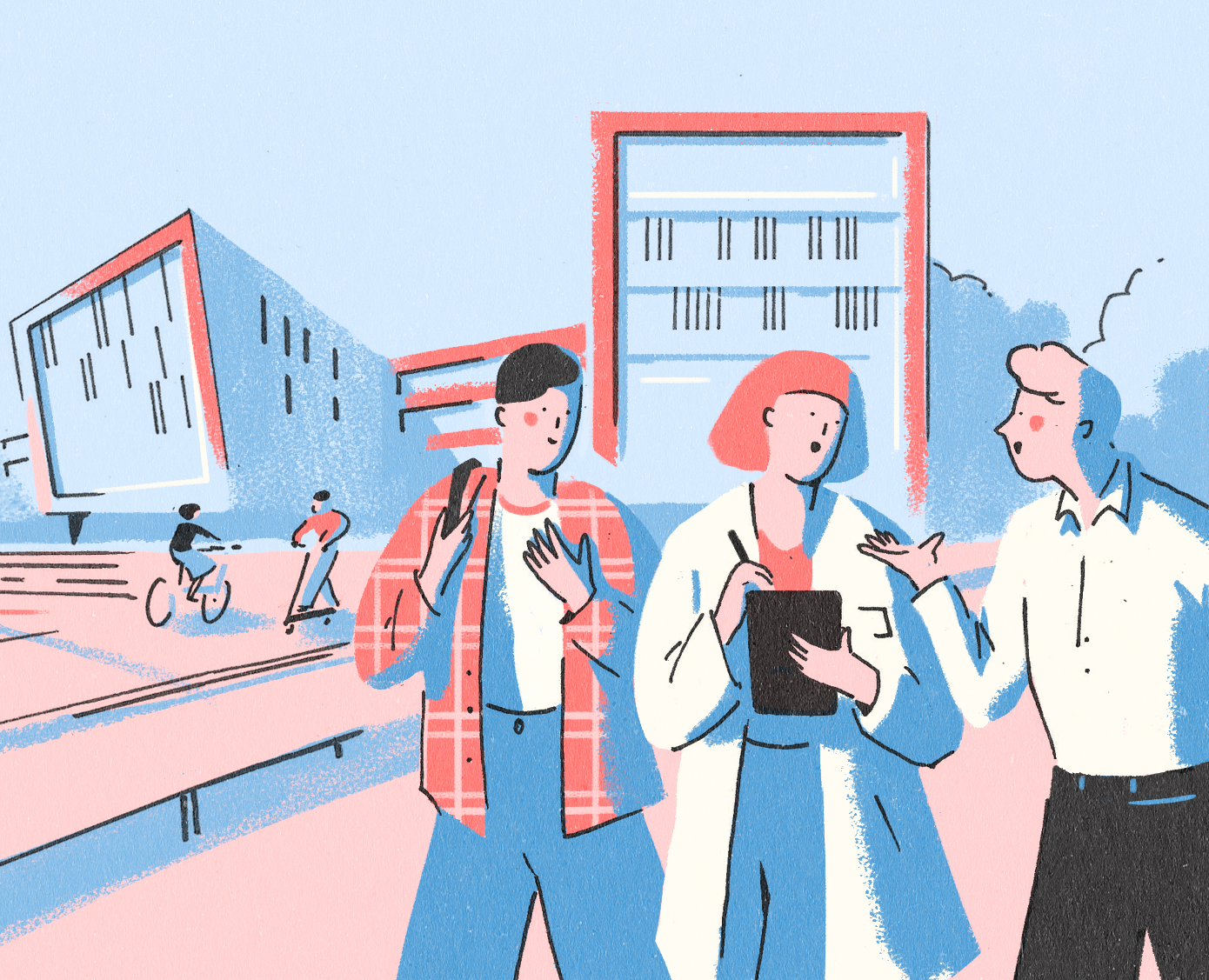 Иллюстрации к статьям: минимализм ч.2 / Skillbox Media на Dprofile