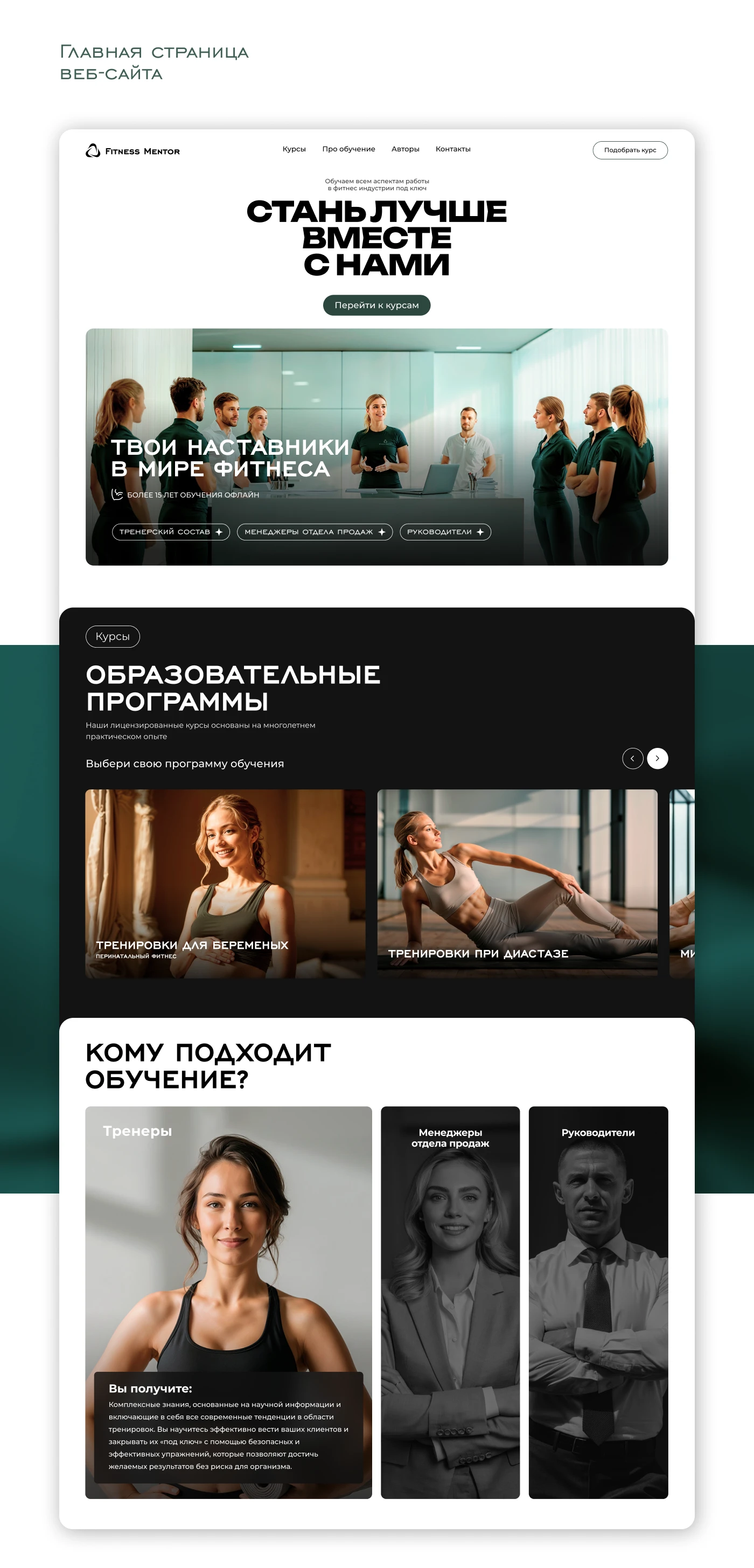 Упаковка бренда по подготовке кадров в сфере фитнеса — Изображение №7 — Интерфейсы, Брендинг на Dprofile