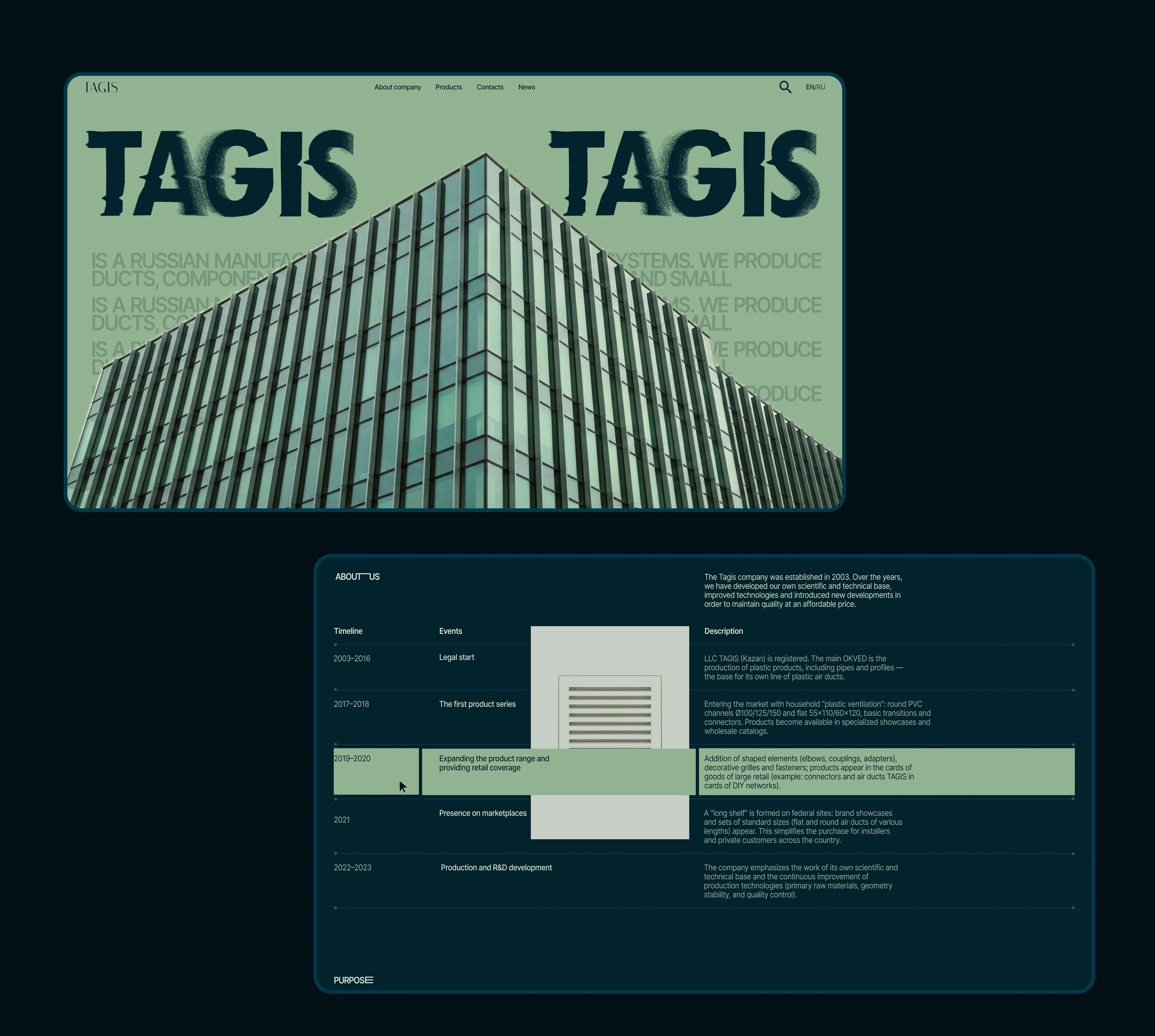 TAGIS - UX UI | дизайн корпоративного сайта — Изображение №4 — Интерфейсы на Dprofile