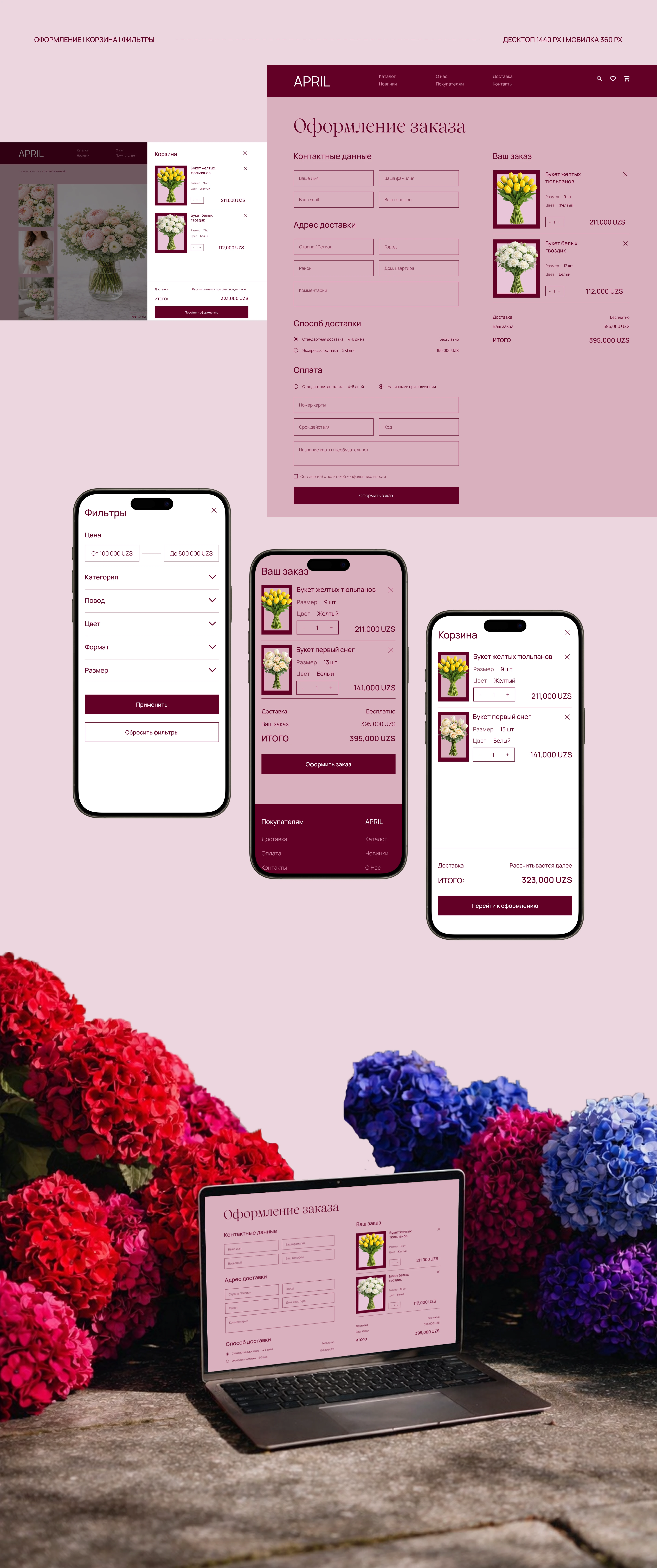 Цветочный магазин April — Изображение №14 — Интерфейсы на Dprofile