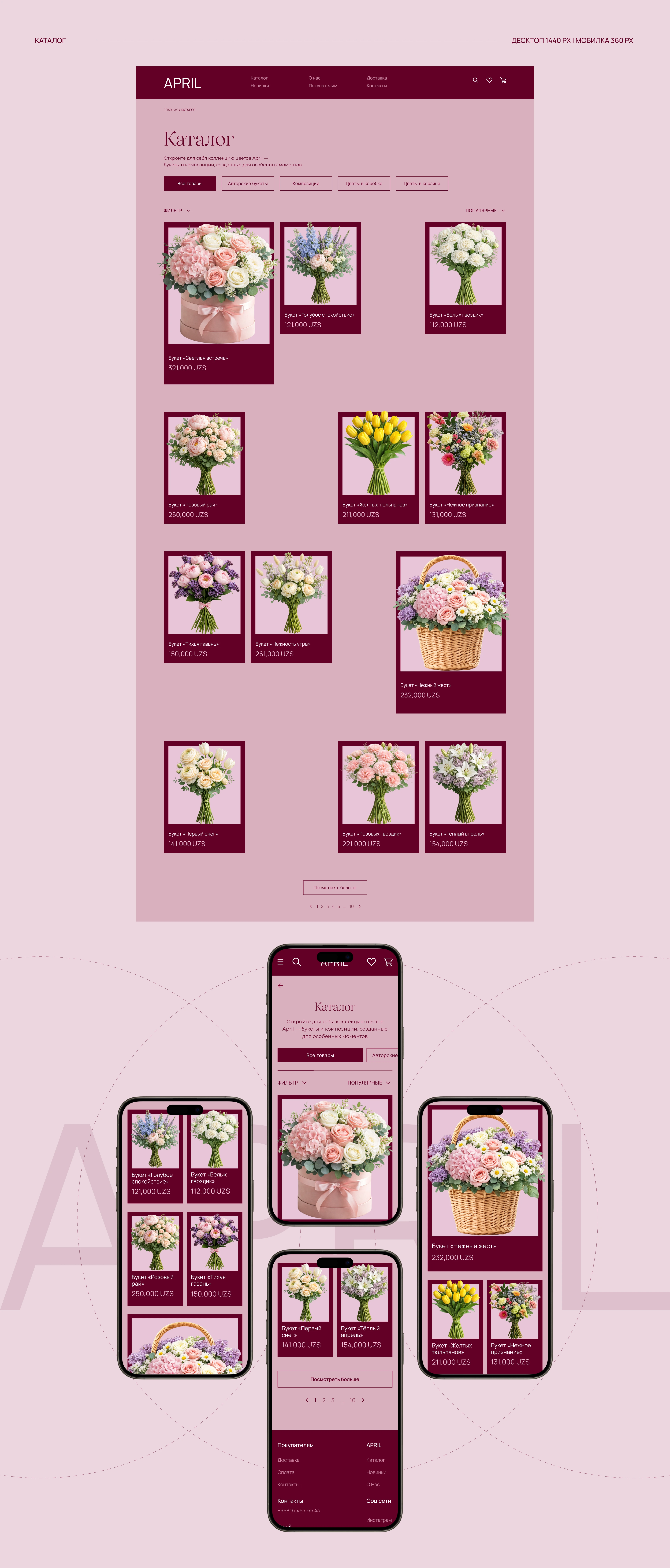 Цветочный магазин April — Изображение №9 — Интерфейсы на Dprofile