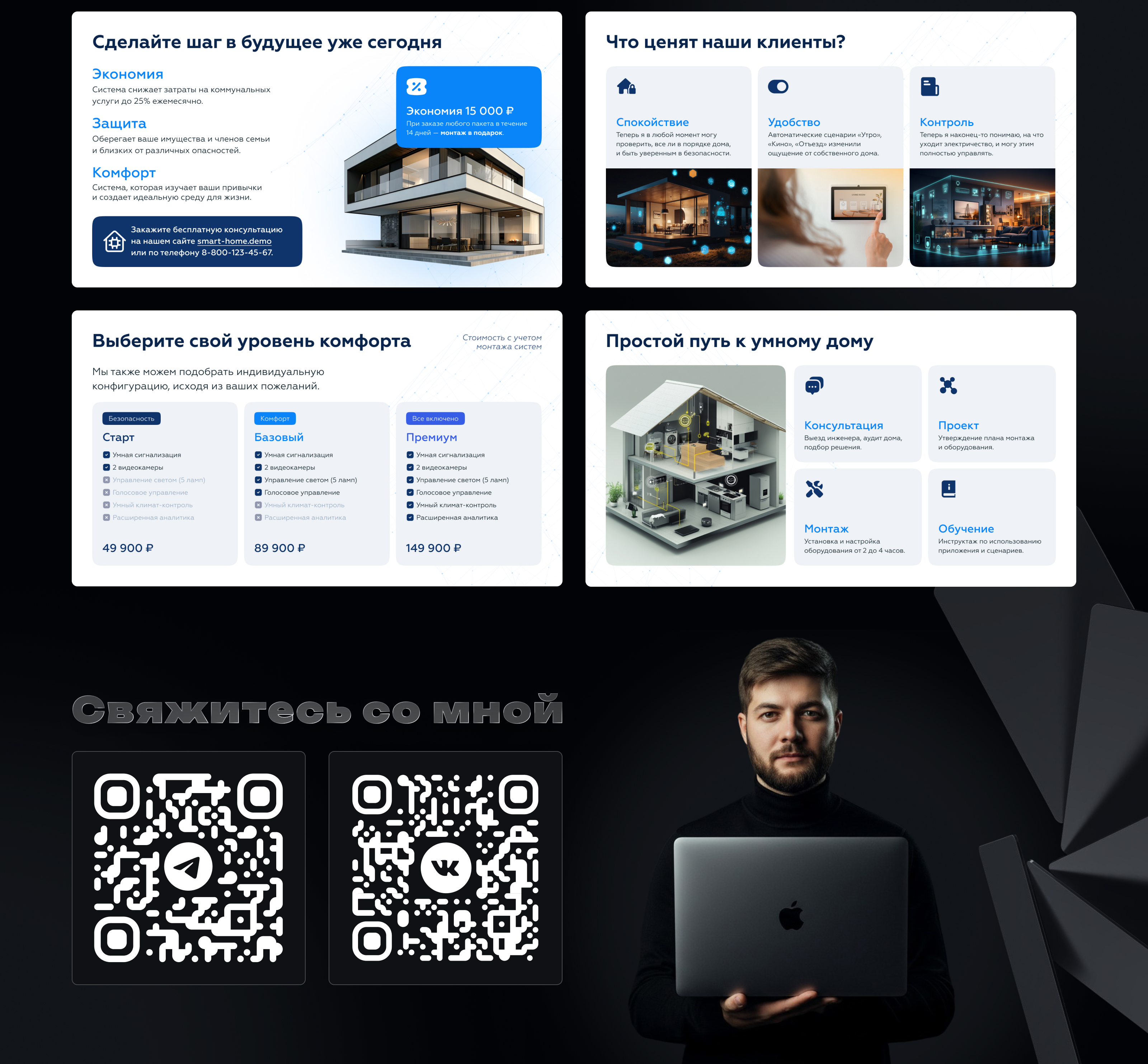 Презентация «Умный дом» — Изображение №3 — Интерфейсы, Графика на Dprofile
