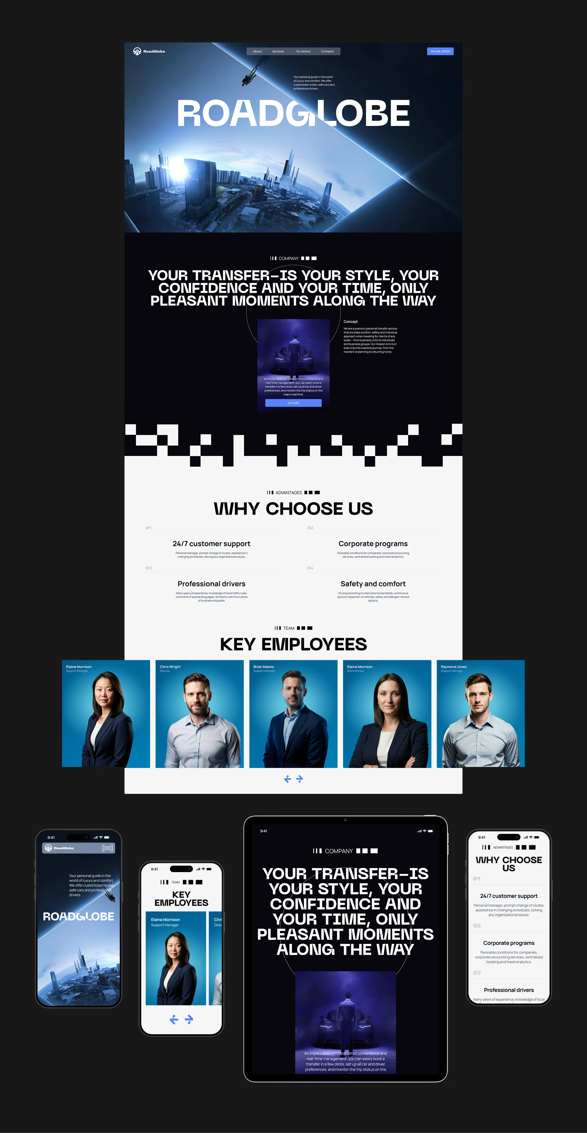 Service for ordering personal transfers UI/UX — Изображение №5 — Интерфейсы, Брендинг на Dprofile