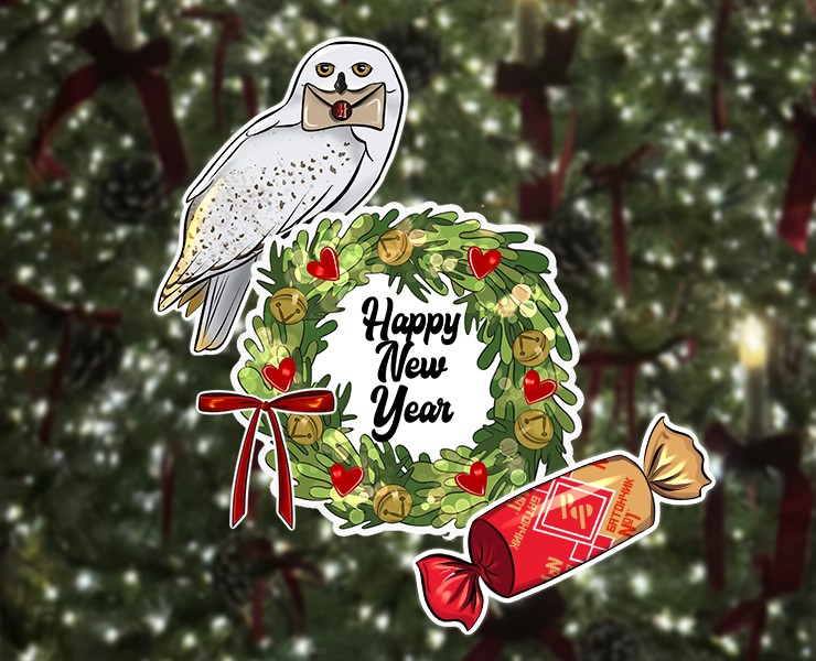 Новогодний Стикерпак 2026 на Dprofile