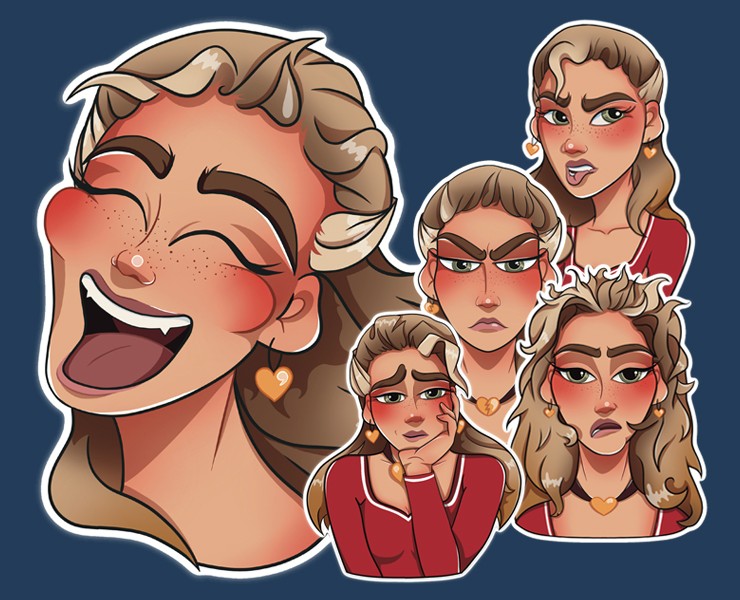 Личный стикерпак для мессенджеров и соцсетей на Dprofile