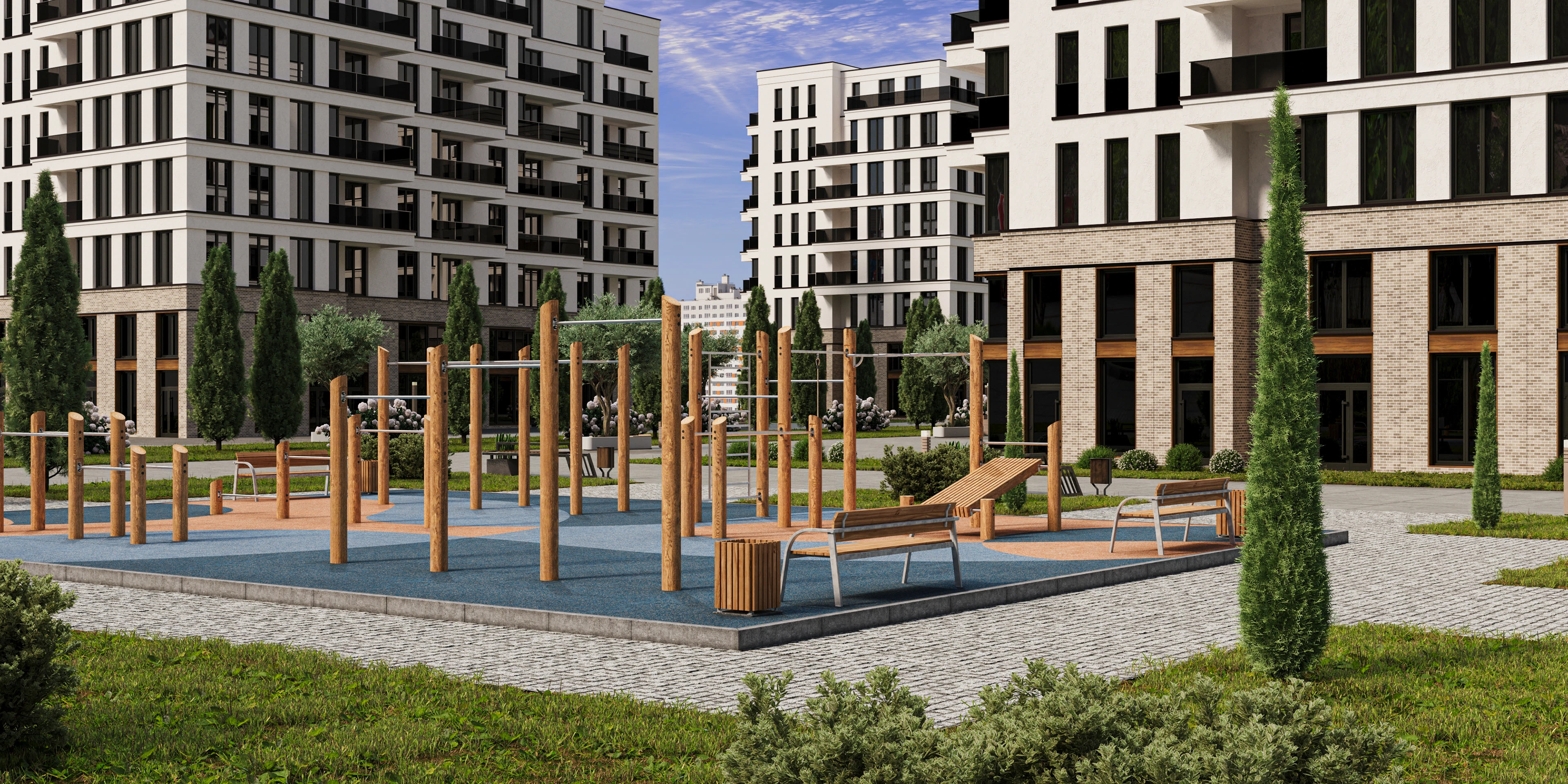 Жилой комплекс с аллеей — Изображение №3 — 3D, Архитектура на Dprofile