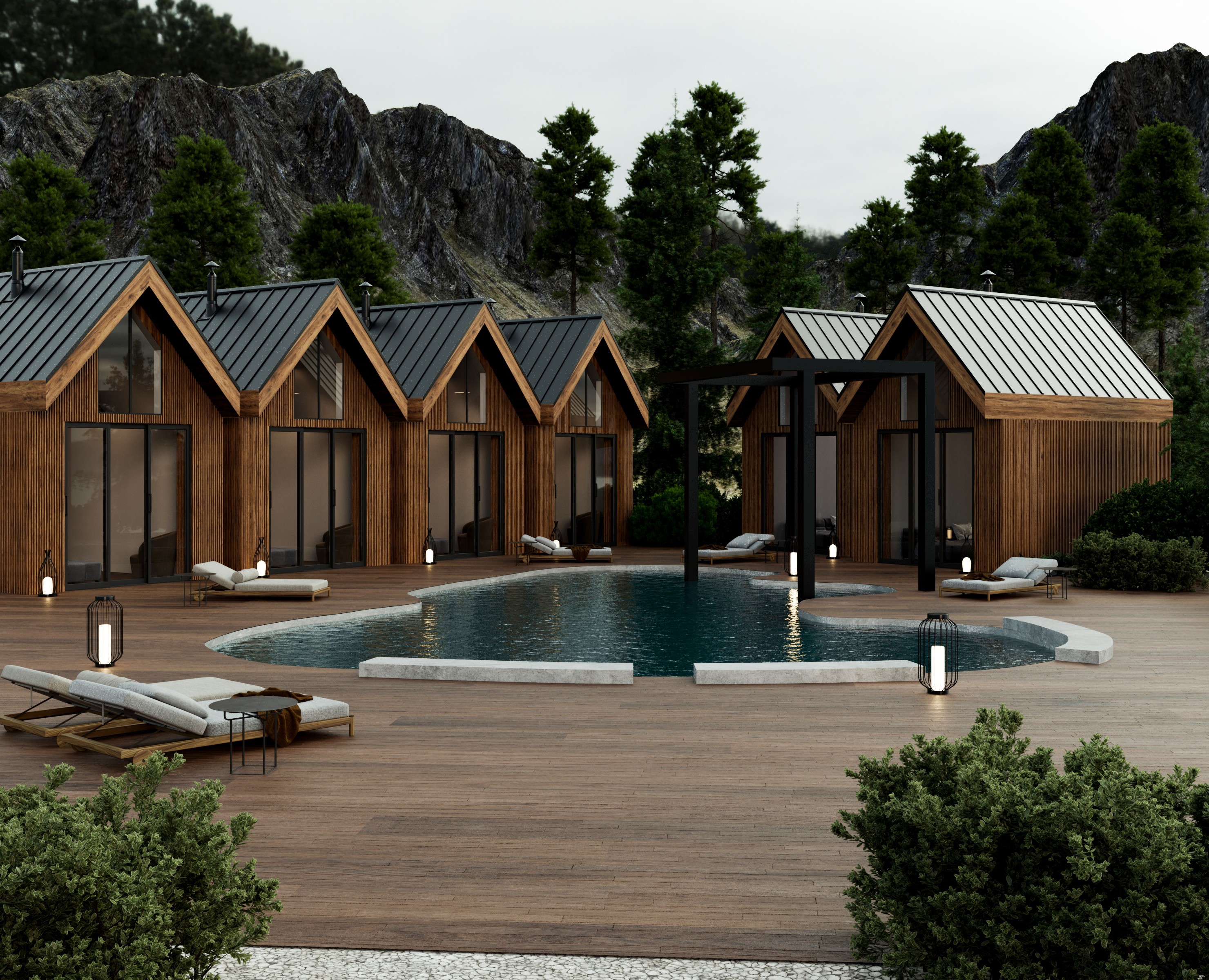 База отдыха в горах — 3D на Dprofile