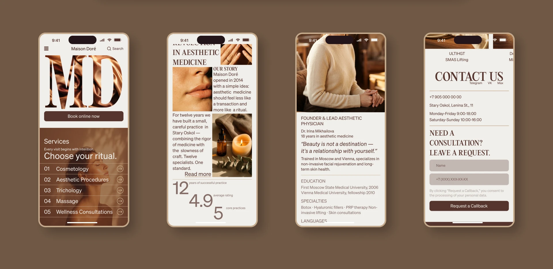 Maison Doré | Brand & Web Redesign Case Study — Изображение №10 — Интерфейсы, Брендинг на Dprofile