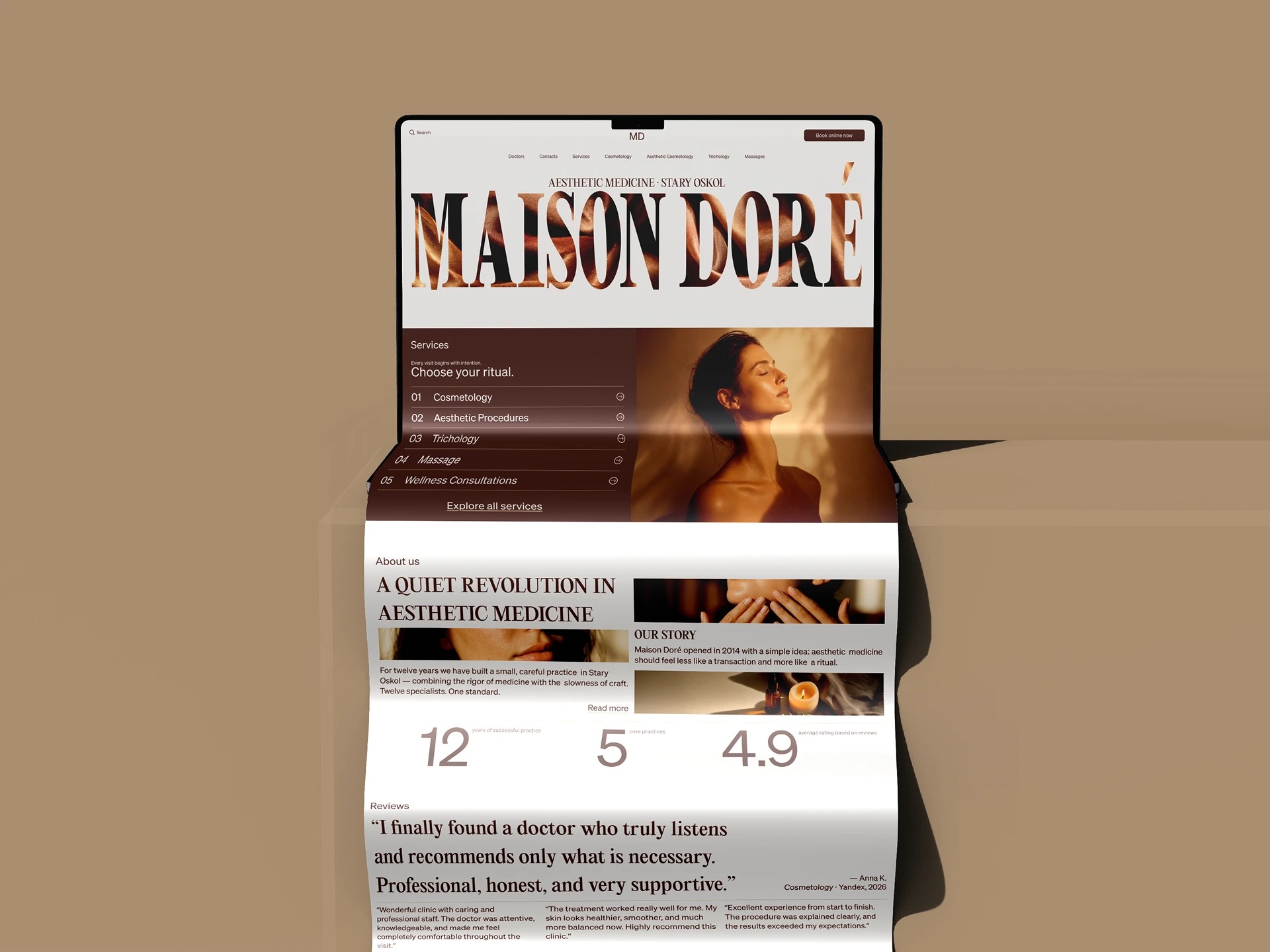 Maison Doré | Brand & Web Redesign Case Study — Изображение №4 — Интерфейсы, Брендинг на Dprofile