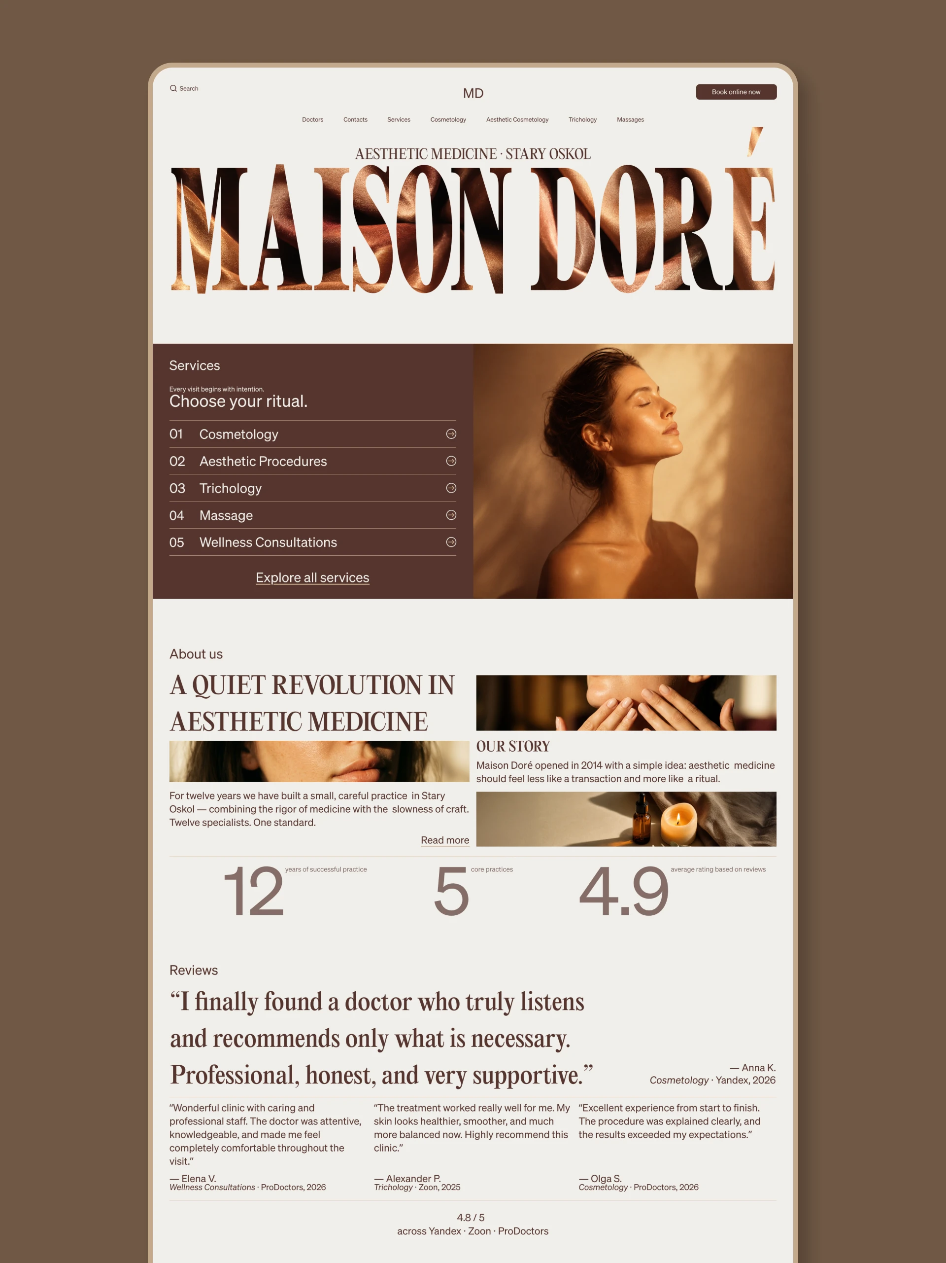 Maison Doré | Brand & Web Redesign Case Study — Изображение №7 — Интерфейсы, Брендинг на Dprofile