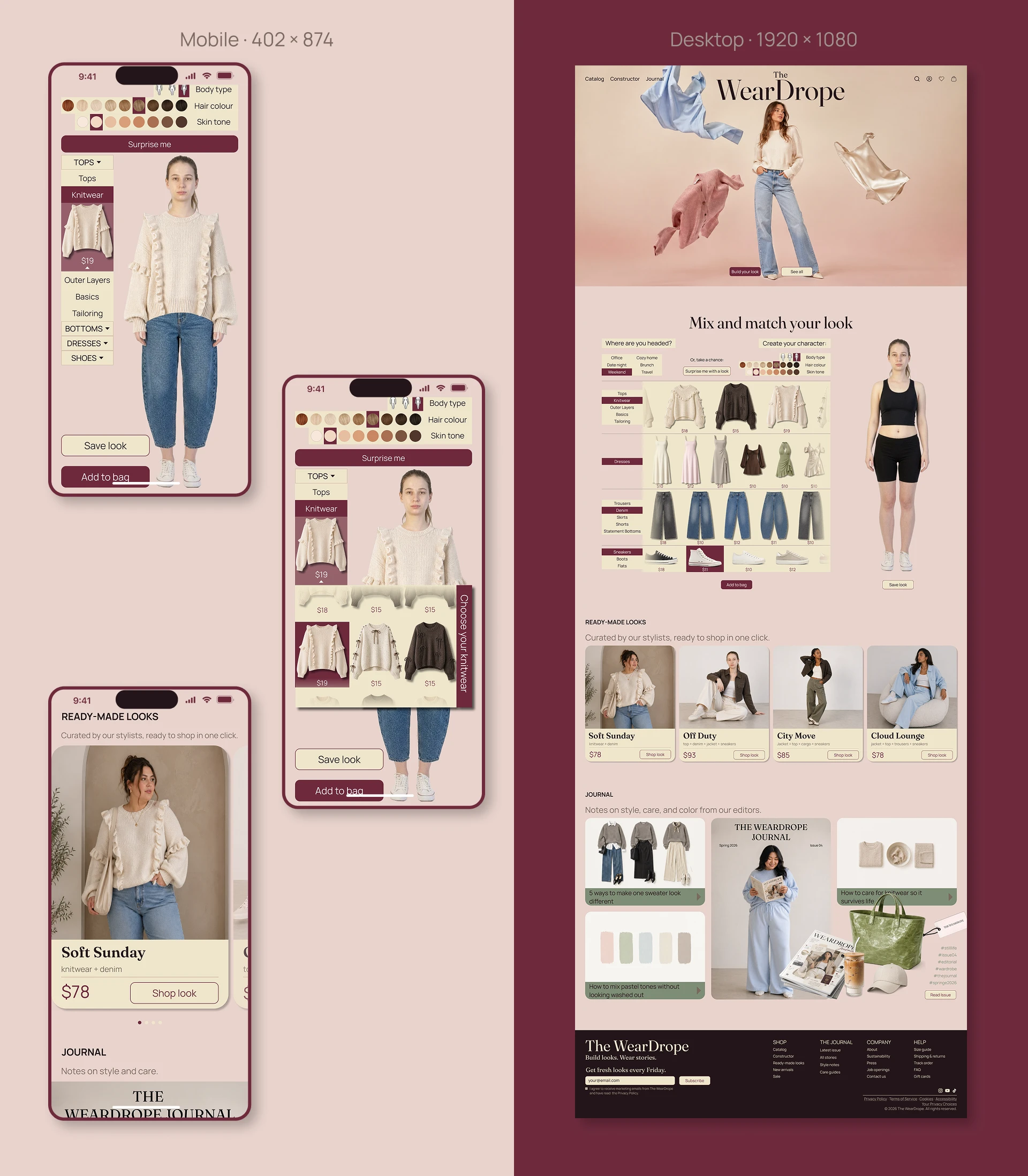 The WearDrope | Website Design Case Study — Изображение №4 — Интерфейсы на Dprofile