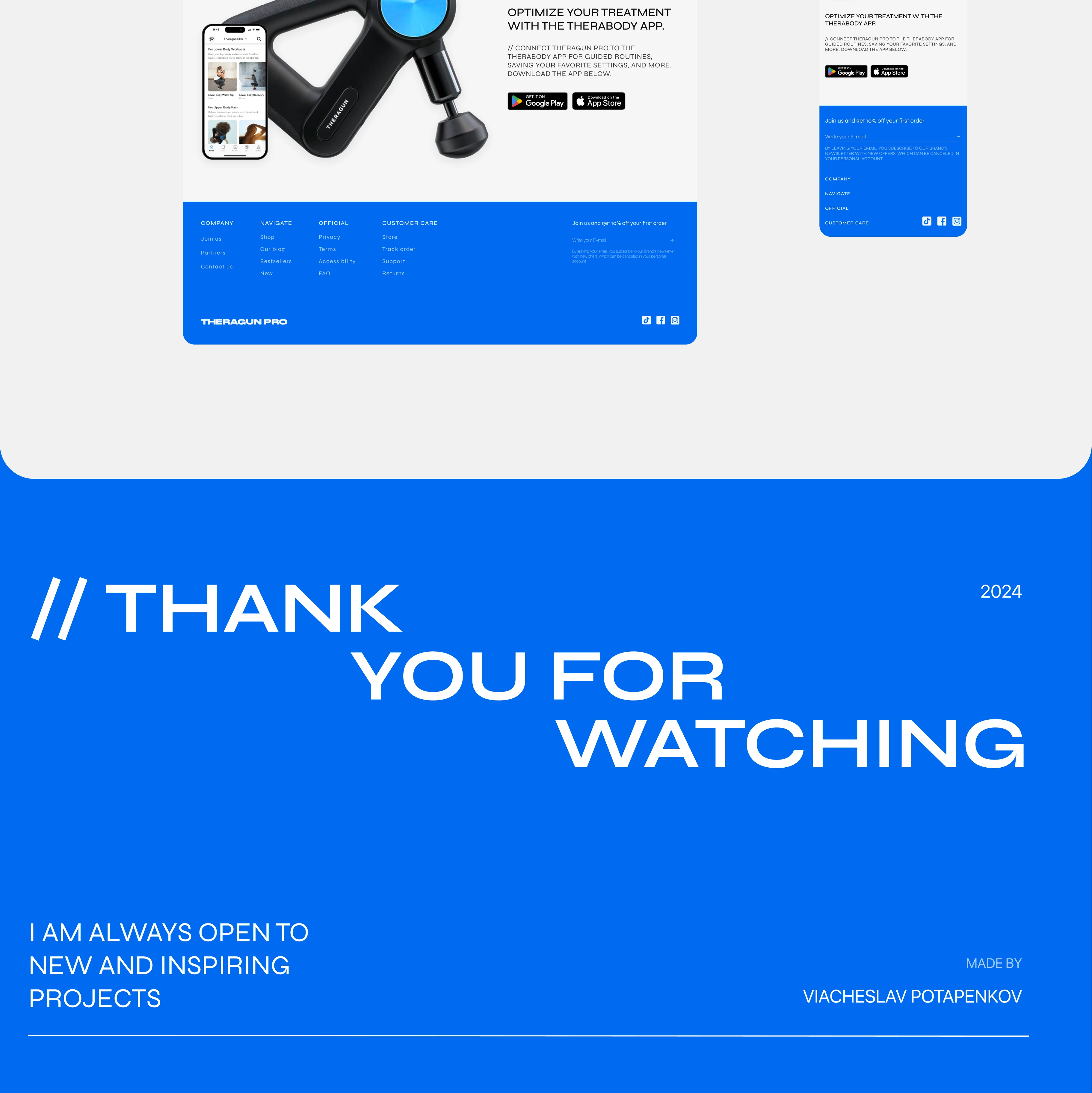 Landing page | Theragun PRO — Изображение №9 — Интерфейсы, Иллюстрация на Dprofile