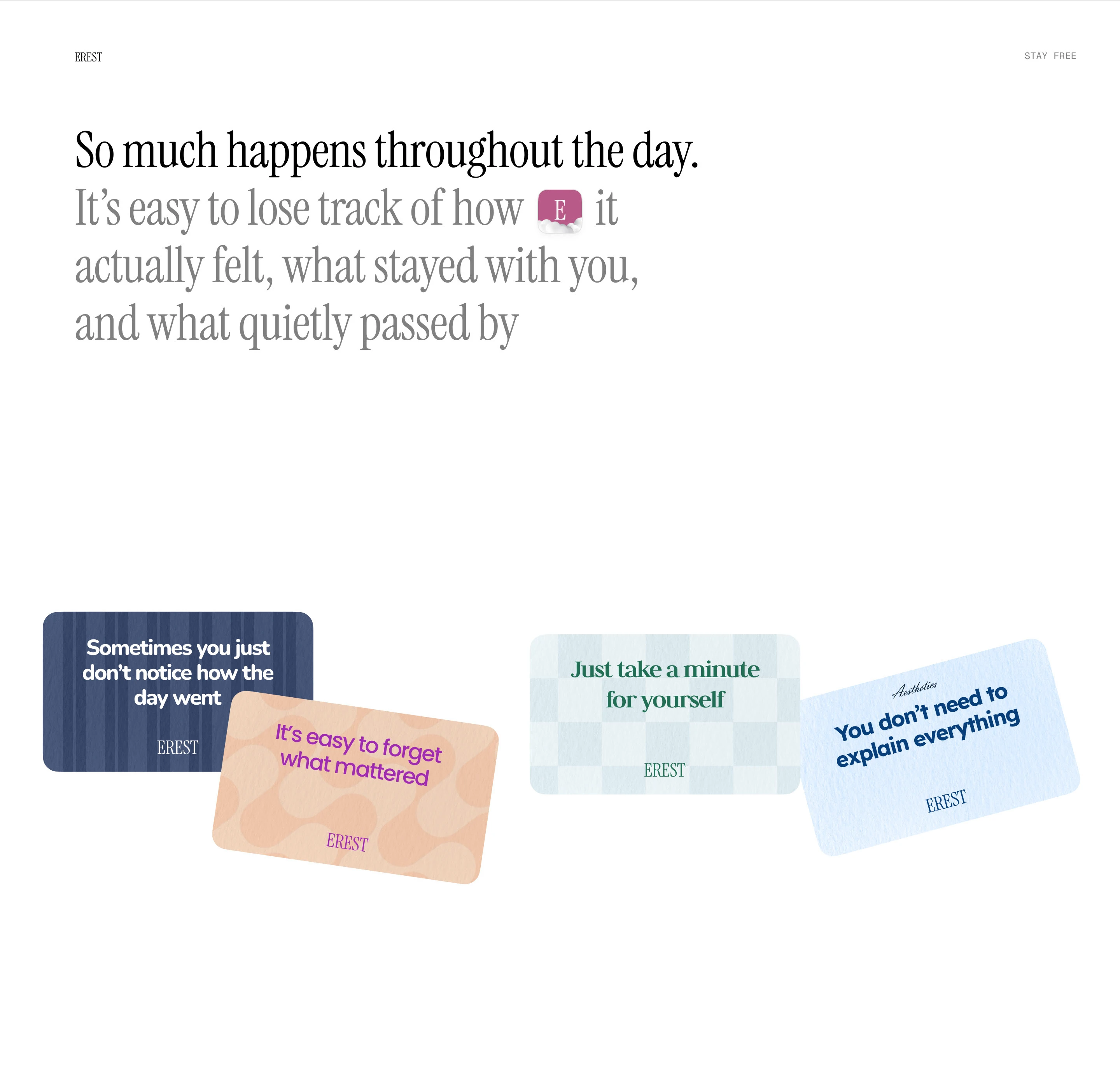 EREST — простой трекер состояния — Изображение №4 — Интерфейсы на Dprofile
