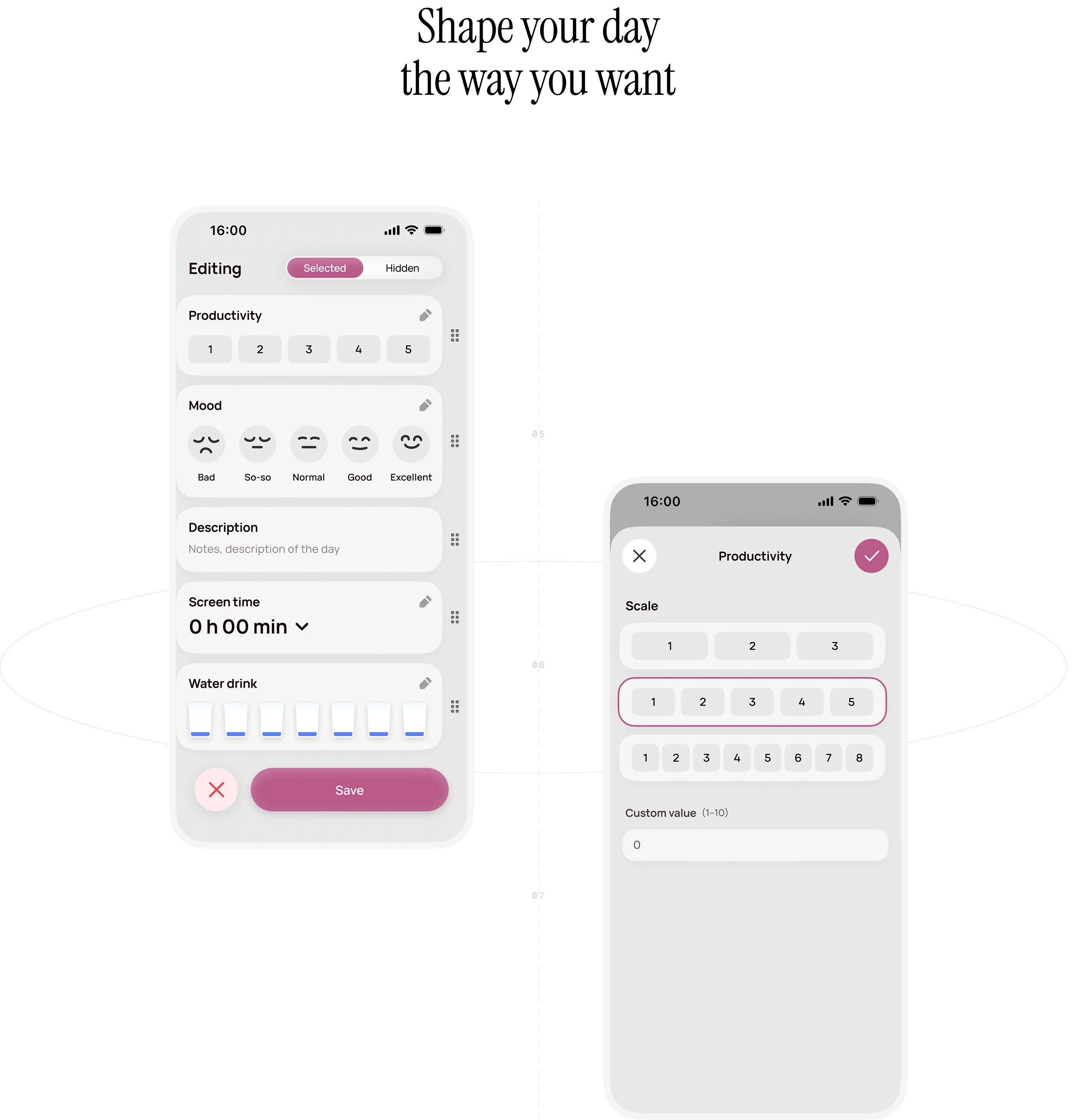 EREST — простой трекер состояния — Изображение №10 — Интерфейсы на Dprofile