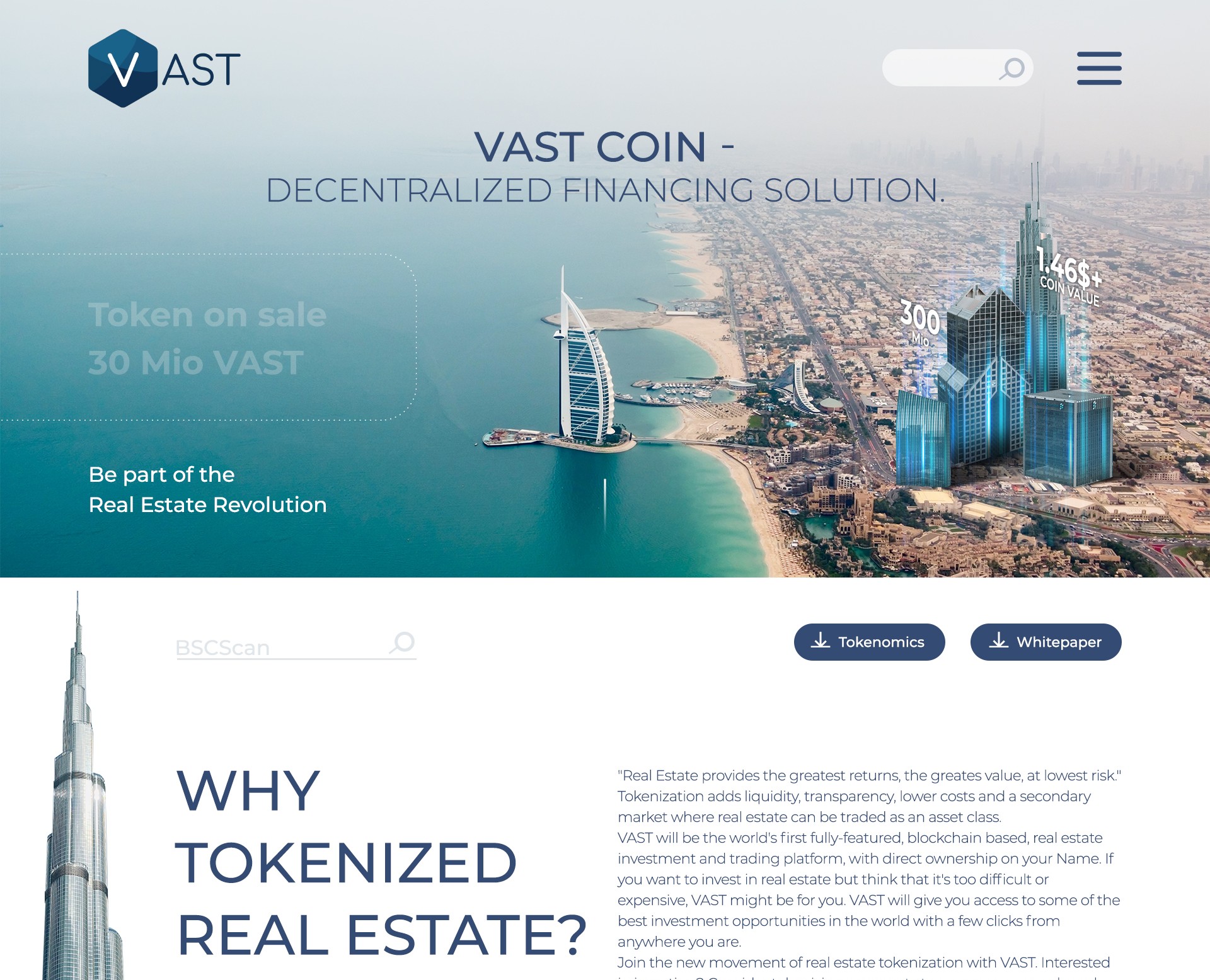 VAST Coin — Интерфейсы, Маркетинг на Dprofile