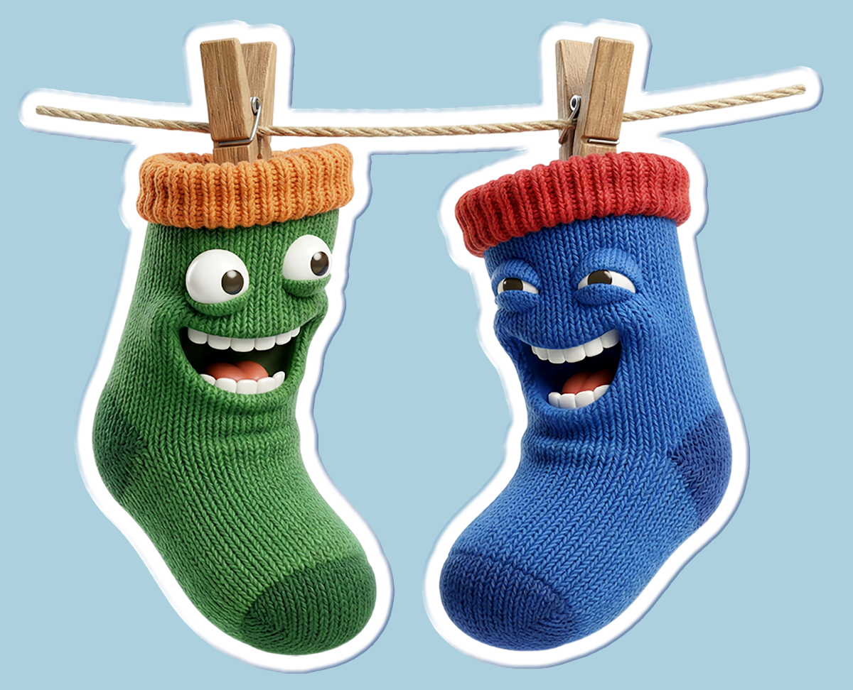 Стикеры "Носочные друзья" — Иллюстрация на Dprofile