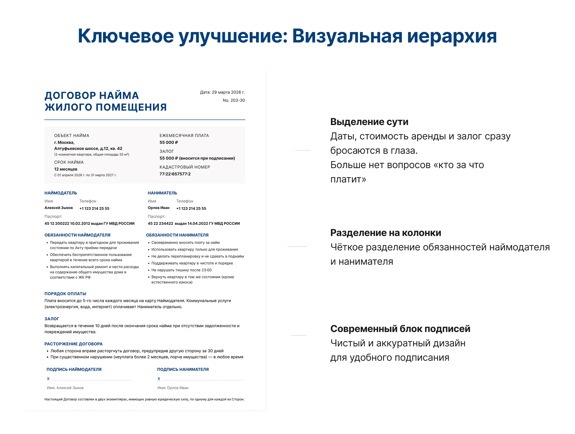 Визуальный договор аренды — Изображение №6 — Интерфейсы на Dprofile