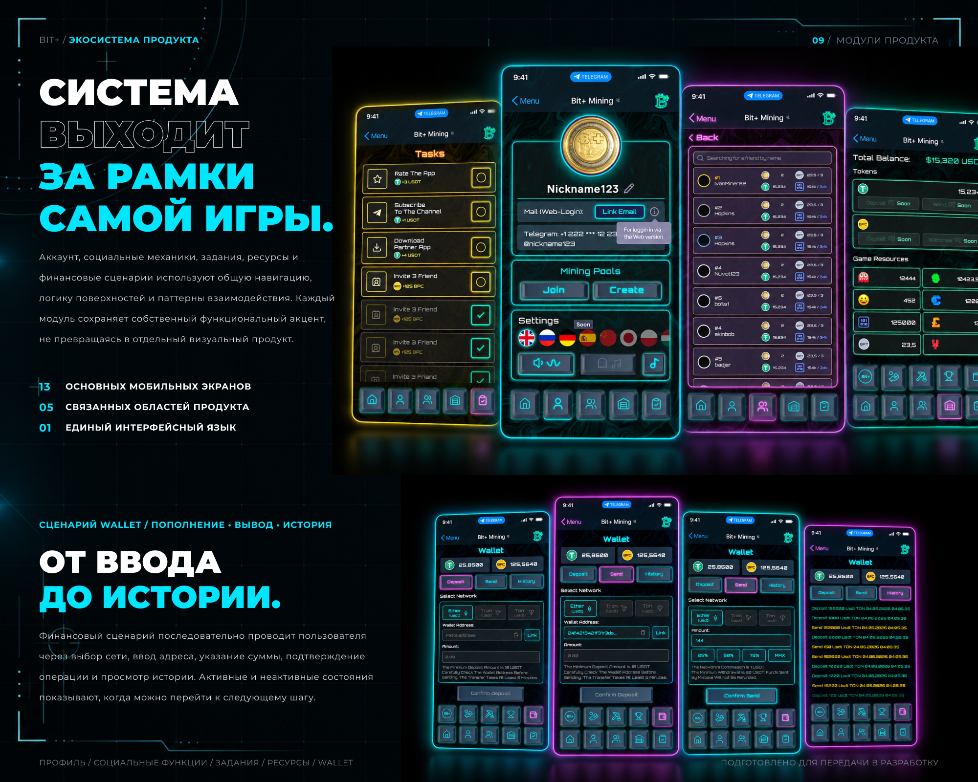 BIT+ — редизайн криптоигровой экосистемы — Изображение №9 — Интерфейсы на Dprofile