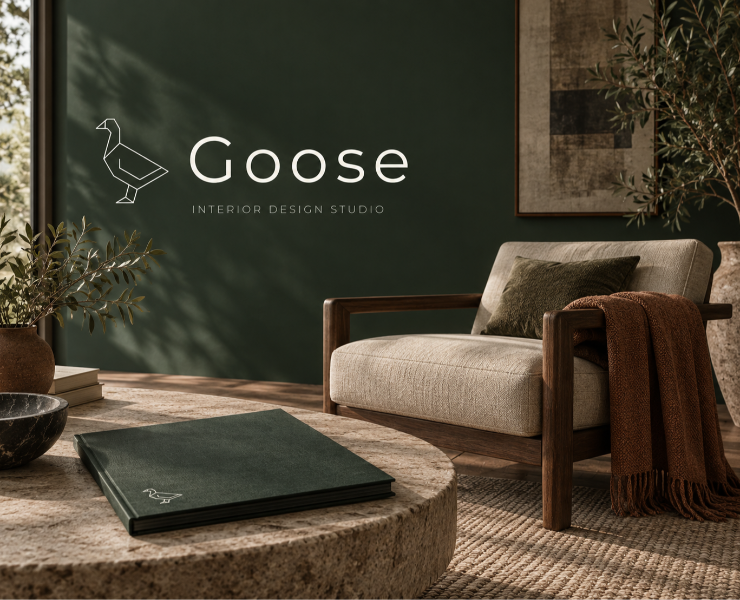 Goose.by — айдентика студии дизайна интерьера — Интерфейсы, Брендинг на Dprofile