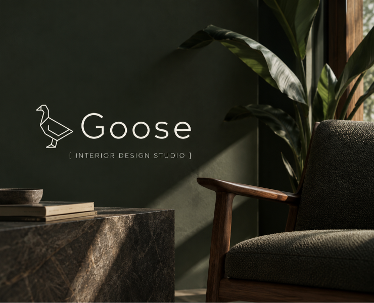 Goose.by — айдентика студии дизайна интерьера на Dprofile