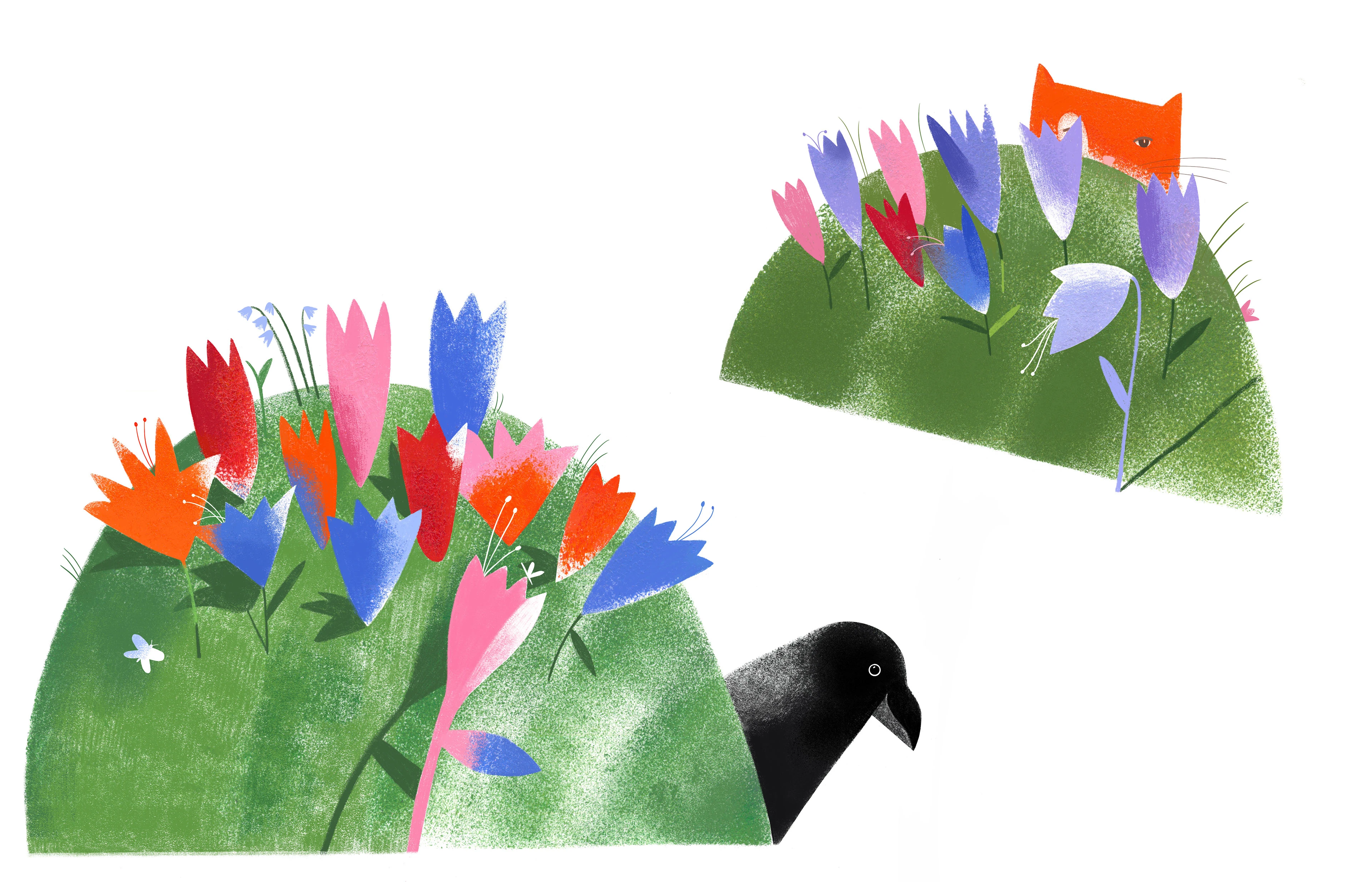 Иллюстрации к книге Ю.Симбирской Ворона и кот — Изображение №8 — Иллюстрация, Графика на Dprofile