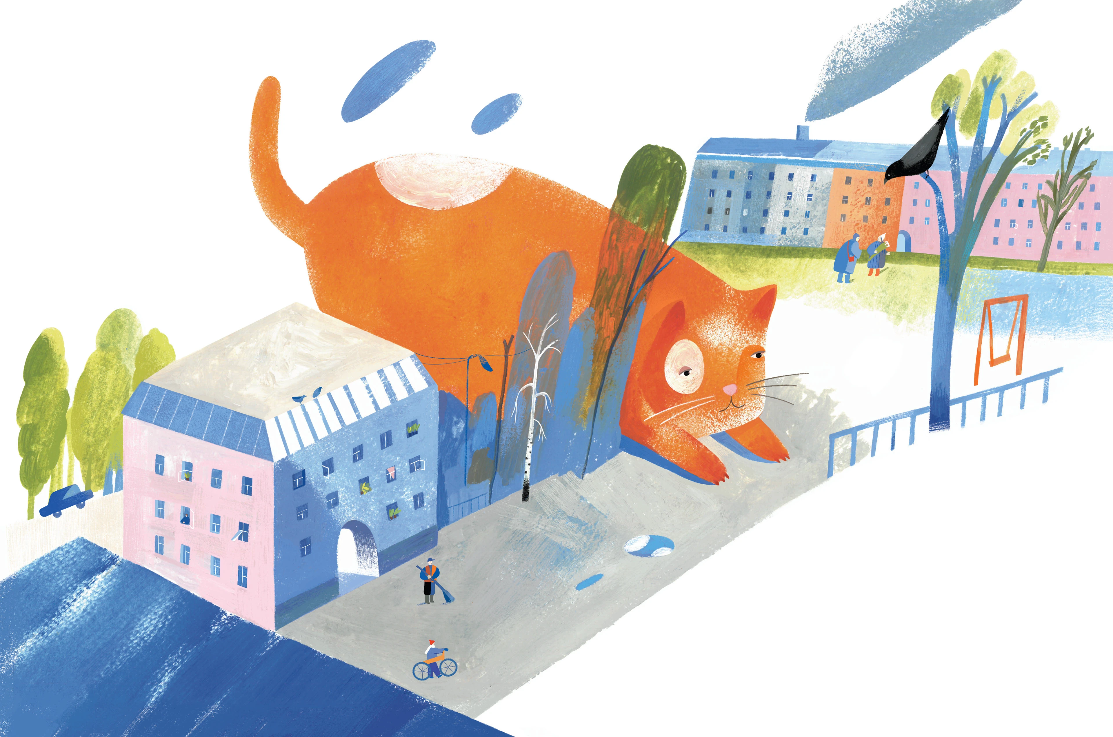 Иллюстрации к книге Ю.Симбирской Ворона и кот — Изображение №2 — Иллюстрация, Графика на Dprofile