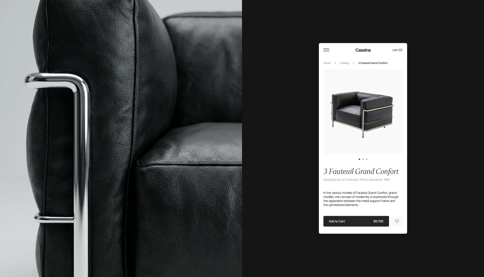 Интернет-магазин мебели "Cassina" — Изображение №7 — Интерфейсы на Dprofile