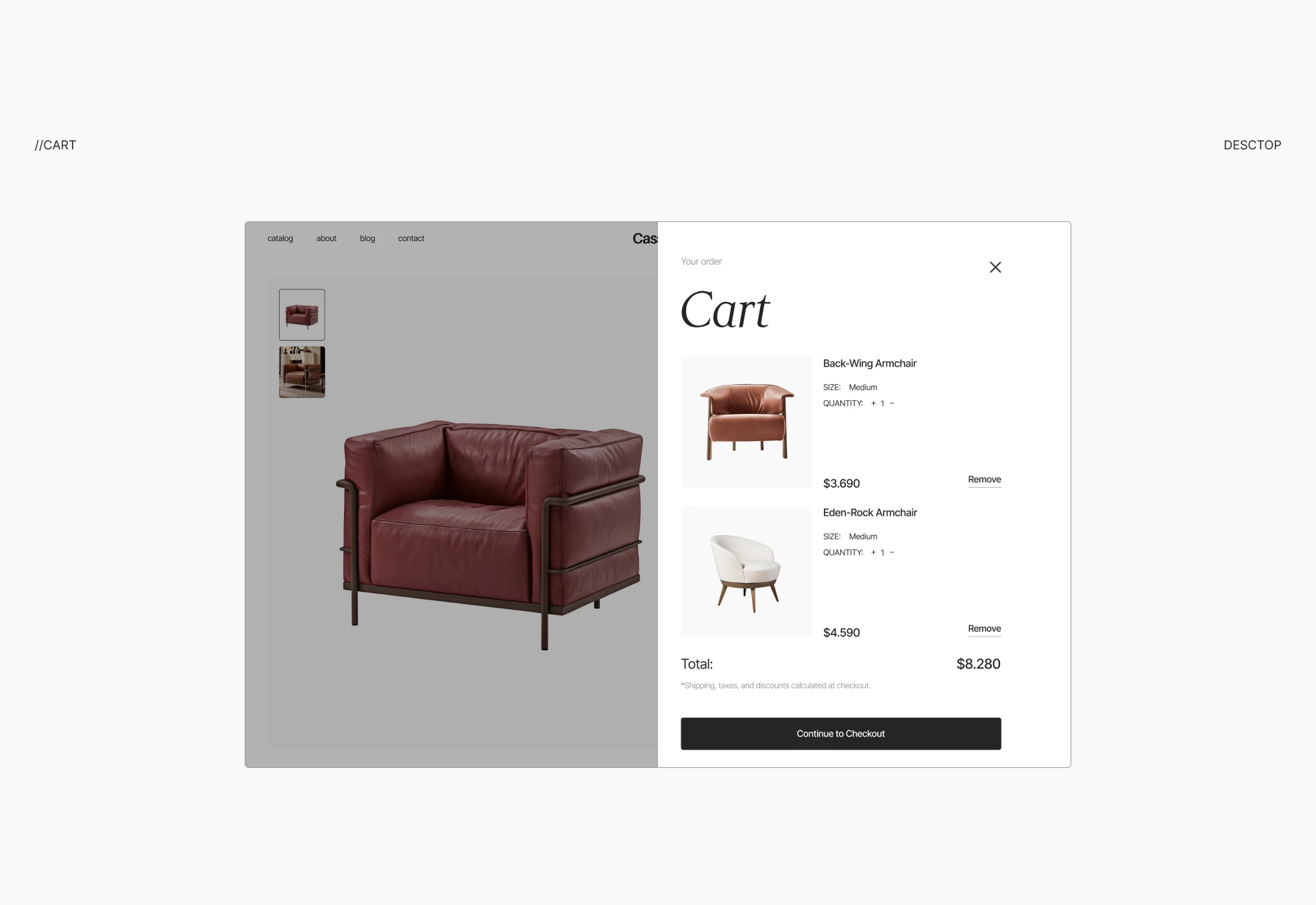 Интернет-магазин мебели "Cassina" — Изображение №10 — Интерфейсы на Dprofile