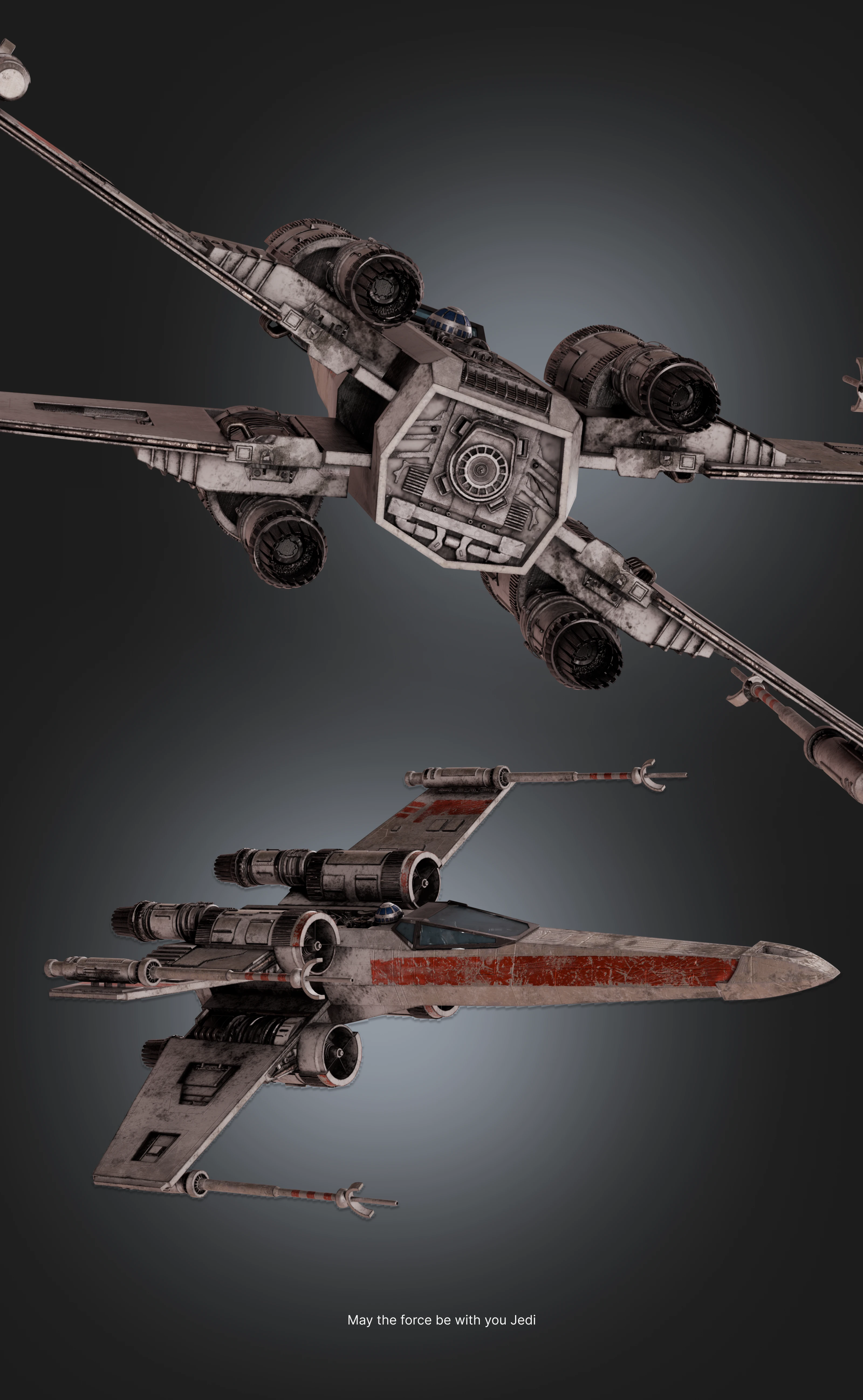 X-wing к 50-летию Звездных войн — Изображение №5 — 3D, Анимация на Dprofile