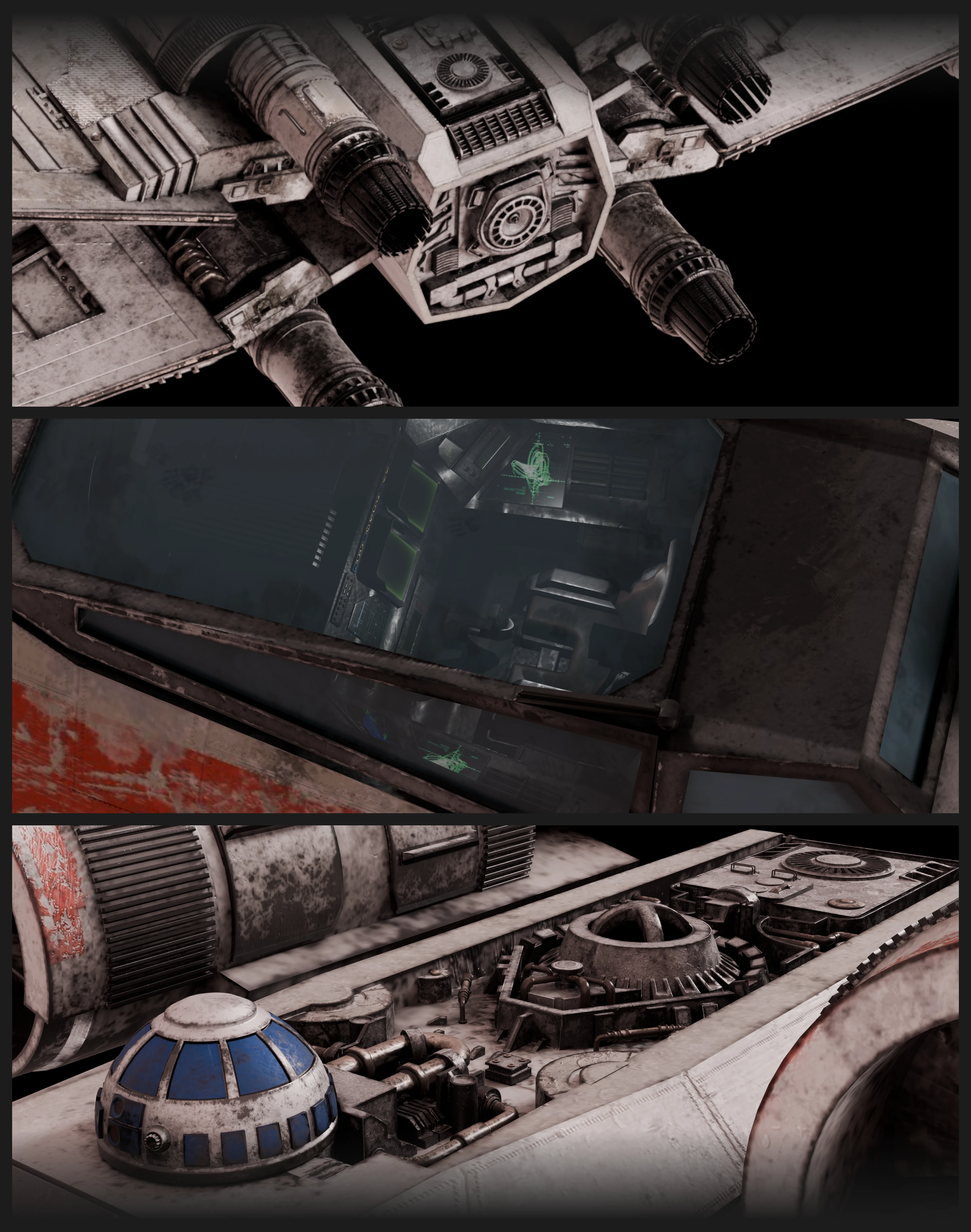 X-wing к 50-летию Звездных войн — Изображение №4 — 3D, Анимация на Dprofile