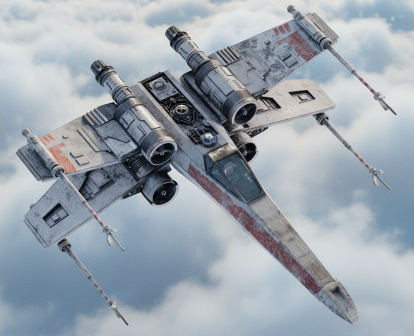 X-wing к 50-летию Звездных войн — 3D, Анимация на Dprofile