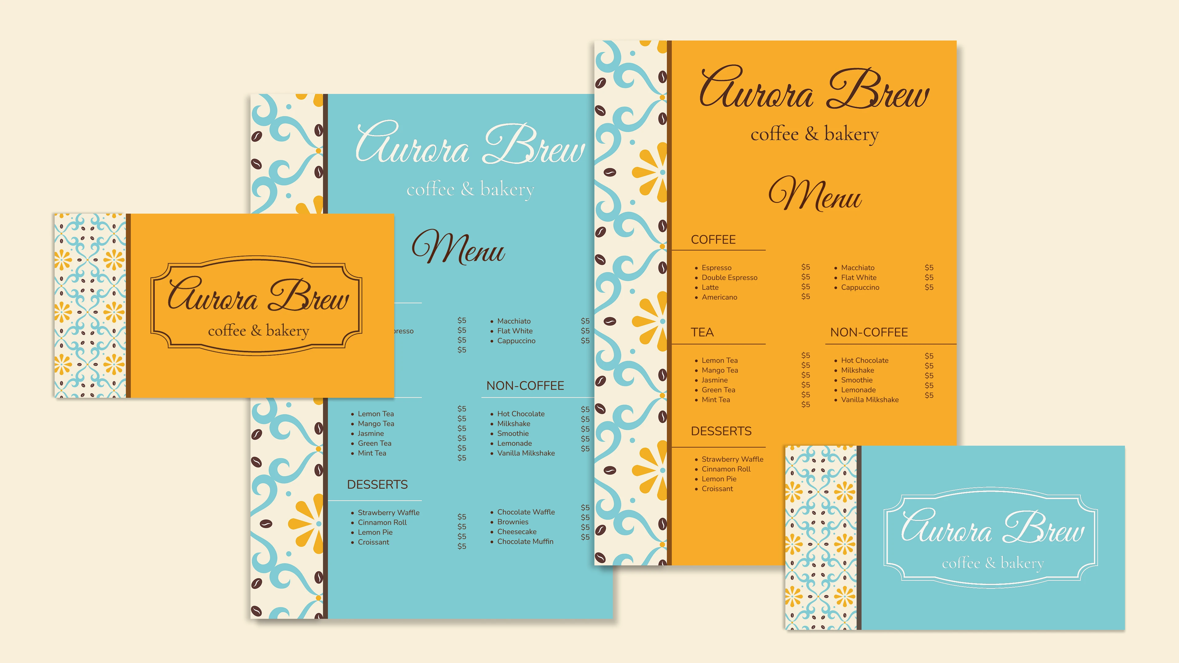 Brand Identity for Aurora Brew Coffee Shop — Изображение №15 — Брендинг на Dprofile